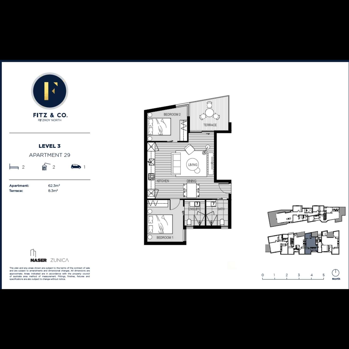 Floorplan of Homely apartment listing, 303/22 Nicholson Street, Fitzroy North VIC 3068