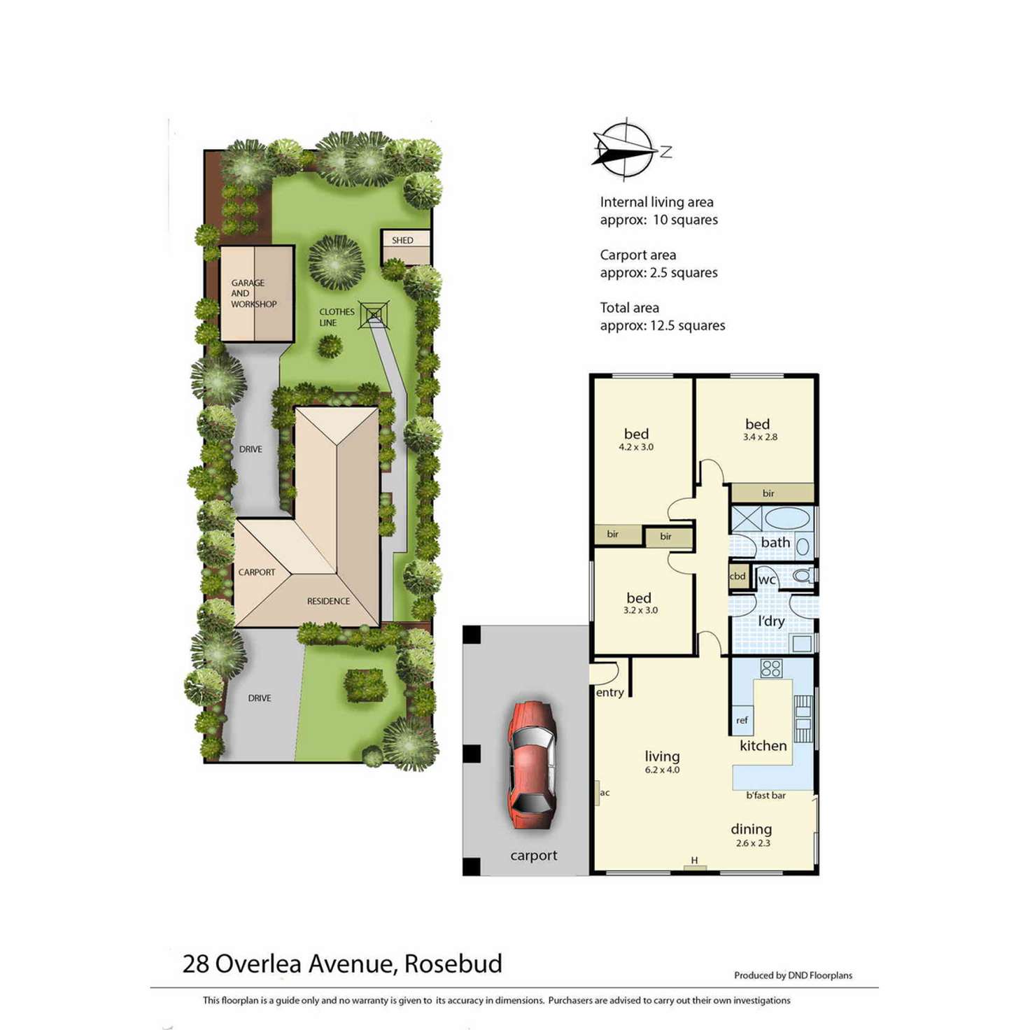 Floorplan of Homely house listing, 28 Overlea Avenue, Rosebud VIC 3939