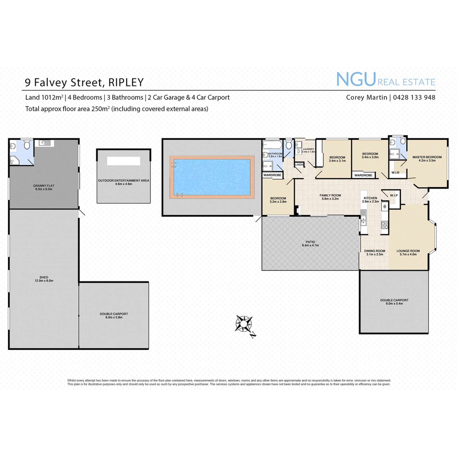 Floorplan of Homely house listing, 9 Falvey Street, Ripley QLD 4306