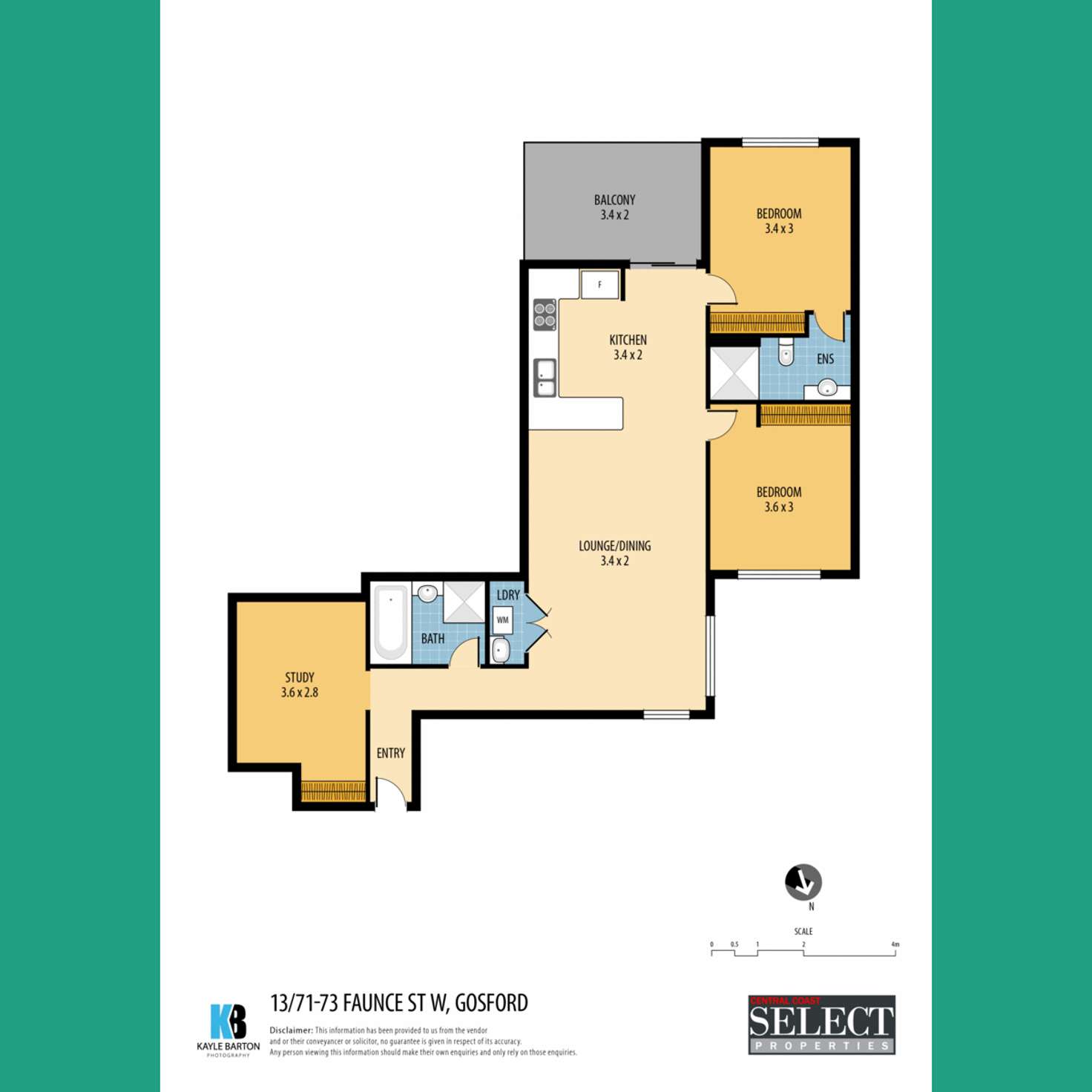 Floorplan of Homely apartment listing, 13/71-73 Faunce Street West, Gosford NSW 2250