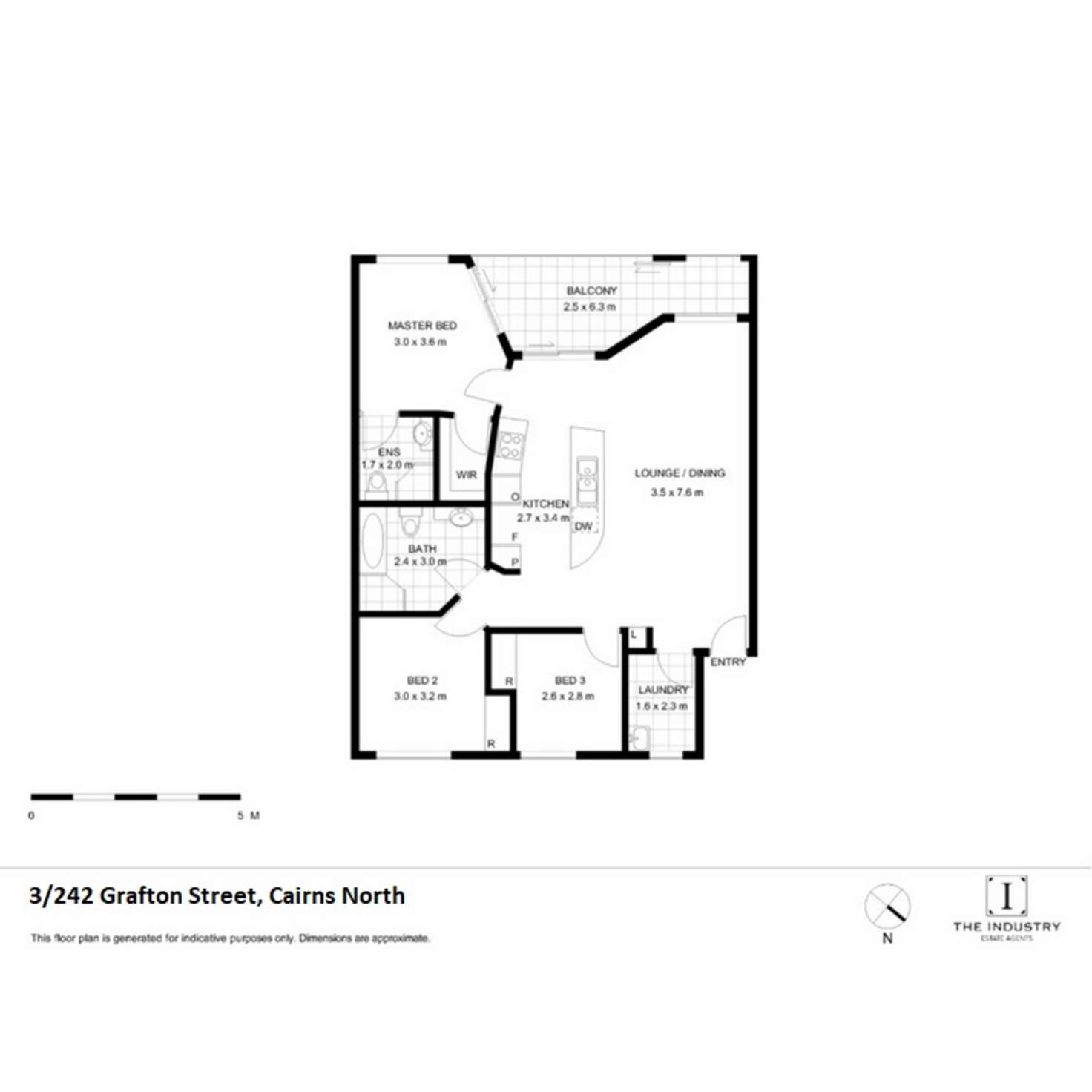 Floorplan of Homely apartment listing, 3/242 Grafton Street, Cairns North QLD 4870