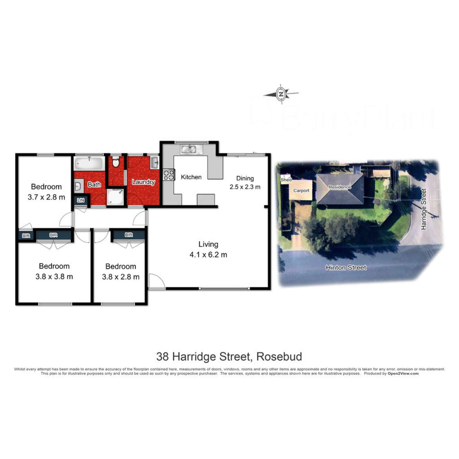 Floorplan of Homely house listing, 38 Harridge Street, Rosebud VIC 3939