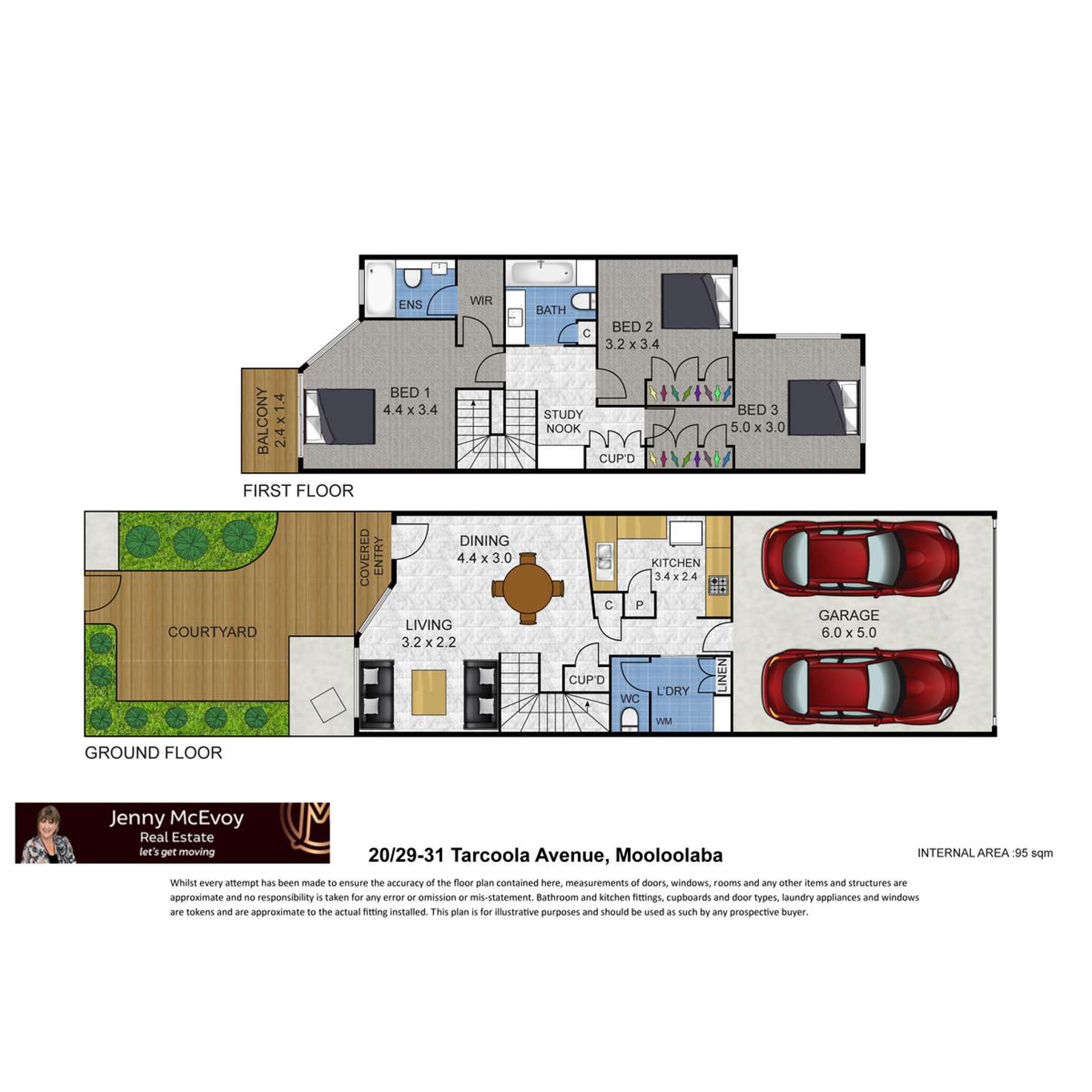 Floorplan of Homely townhouse listing, 20/29-31 Tarcoola Avenue, Mooloolaba QLD 4557
