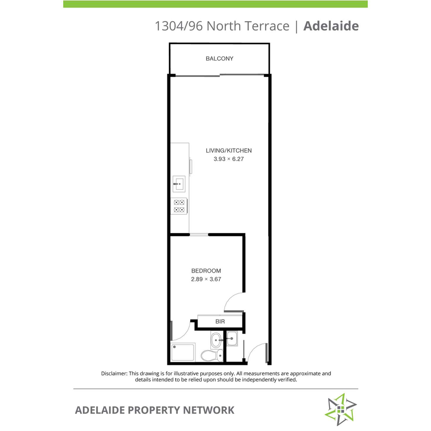 Floorplan of Homely apartment listing, 1304/96 North Terrace, Adelaide SA 5000