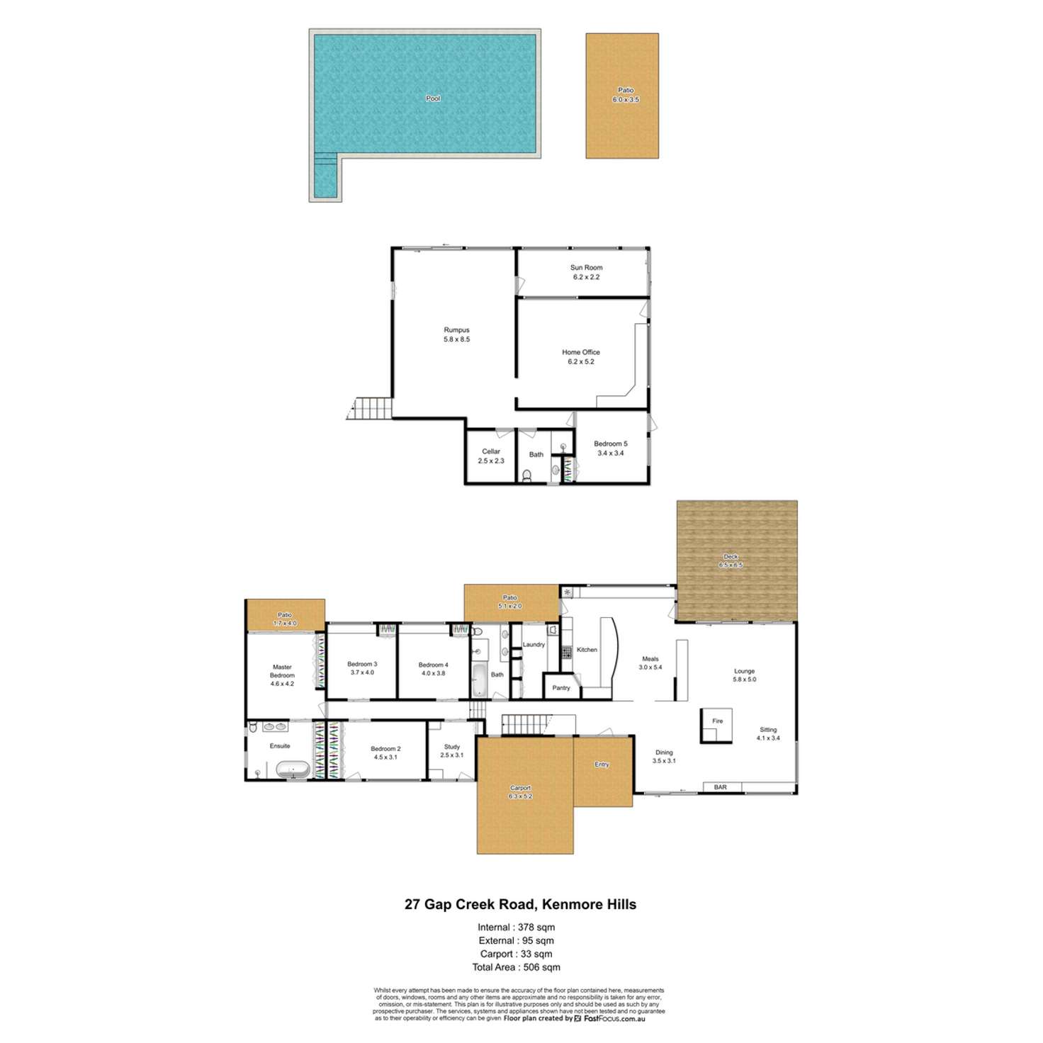 Floorplan of Homely acreageSemiRural listing, 27 Gap Creek Road, Kenmore Hills QLD 4069