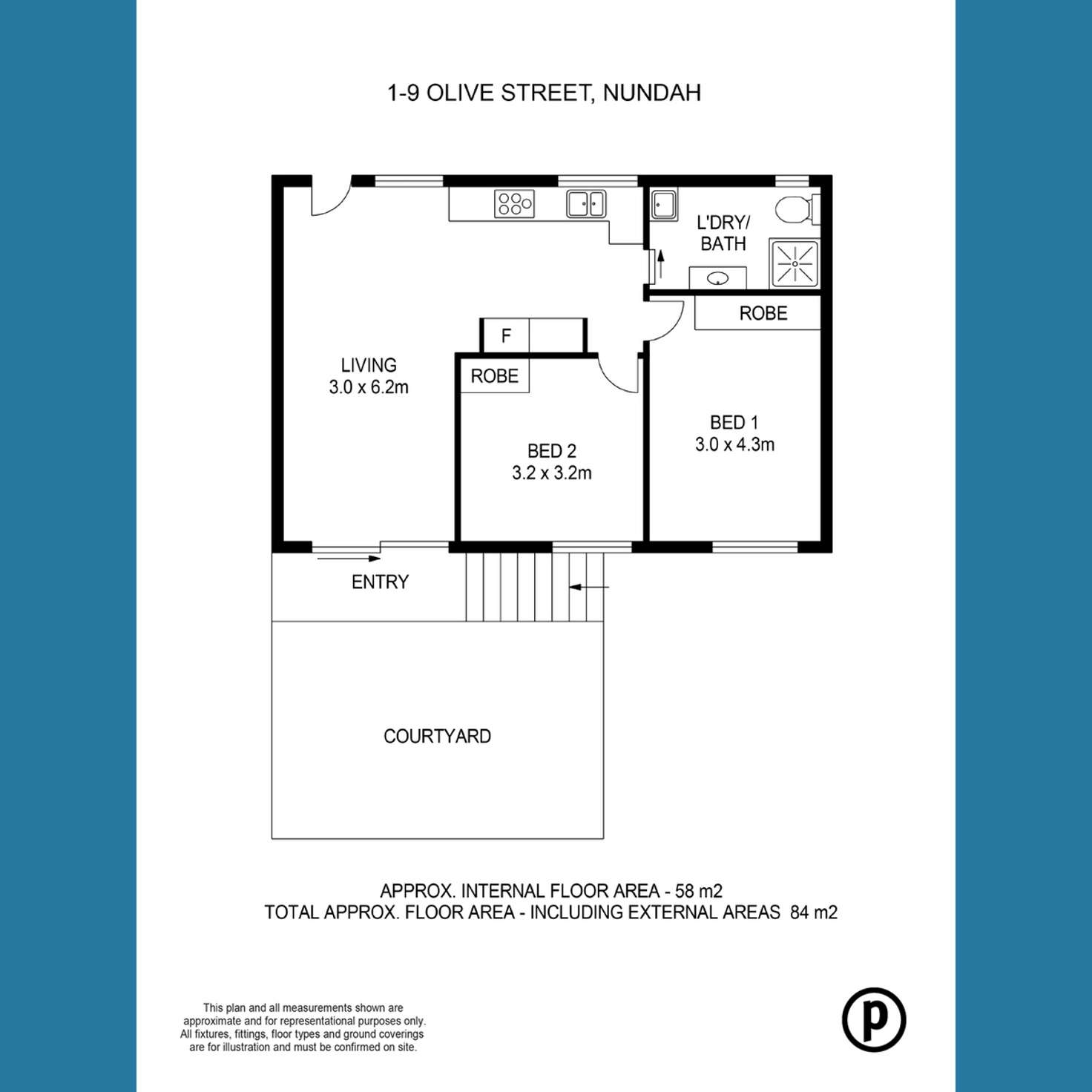 Floorplan of Homely unit listing, 1/9 Olive Street, Nundah QLD 4012