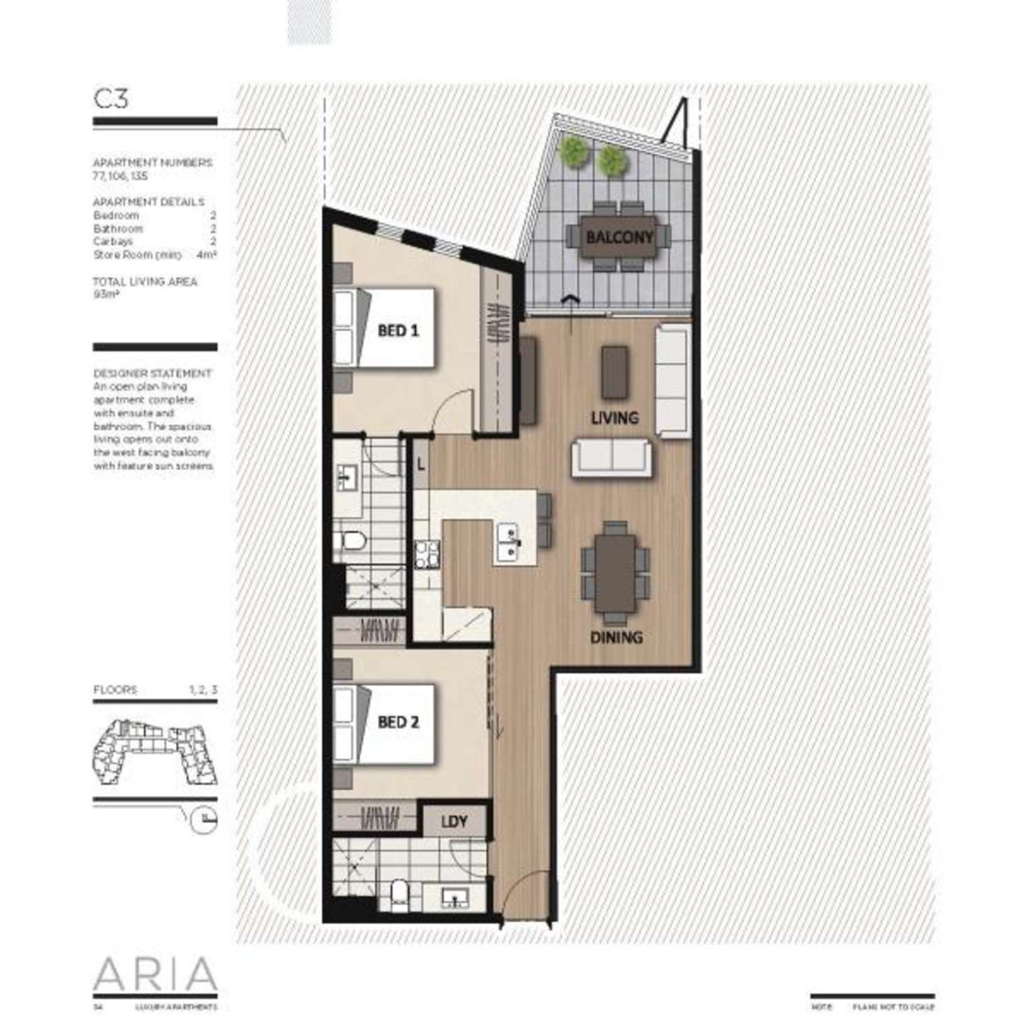 Floorplan of Homely apartment listing, 106/2 Milyarm Rise, Swanbourne WA 6010