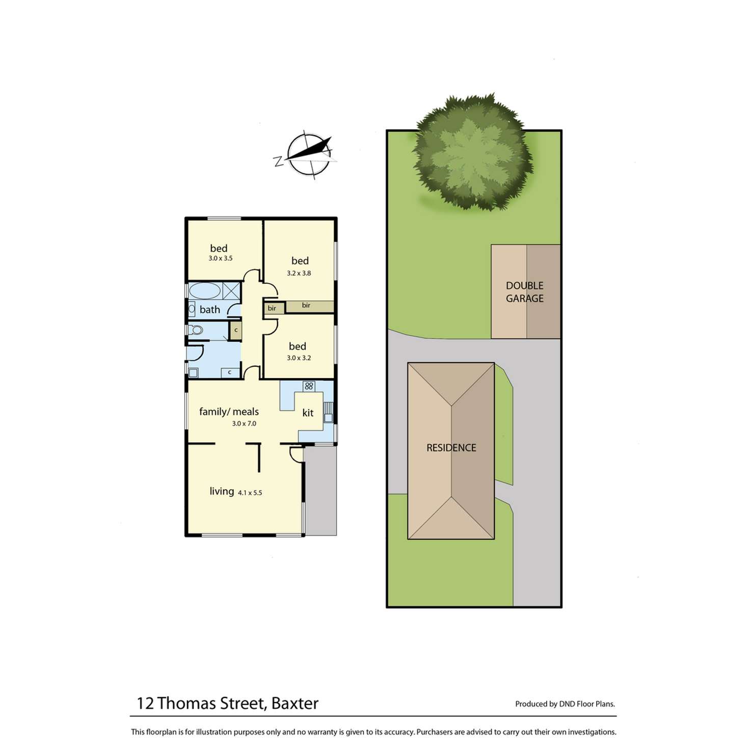 Floorplan of Homely house listing, 12 Thomas Street, Baxter VIC 3911