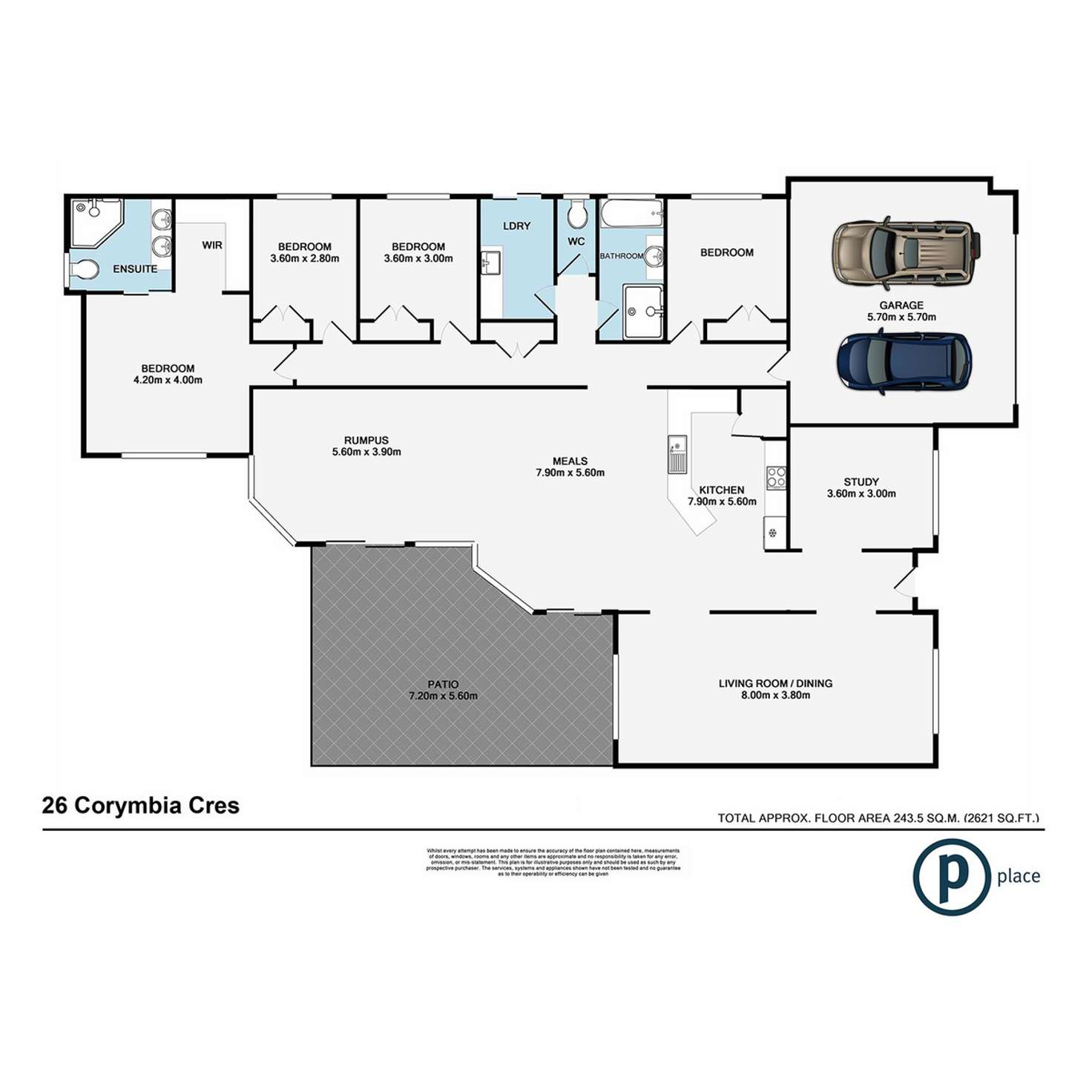 Floorplan of Homely house listing, 26 Corymbia Crescent, Anstead QLD 4070