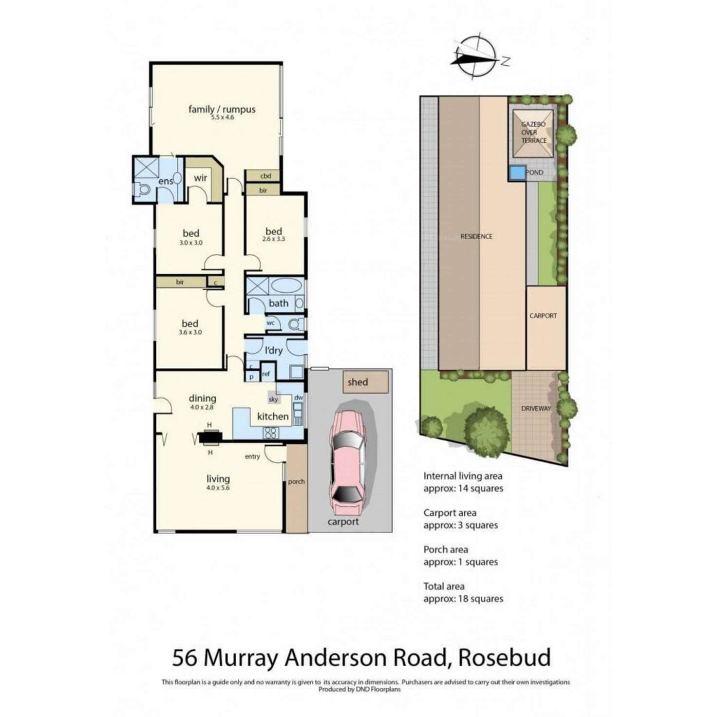 Floorplan of Homely house listing, 56 Murray-Anderson Road, Rosebud VIC 3939