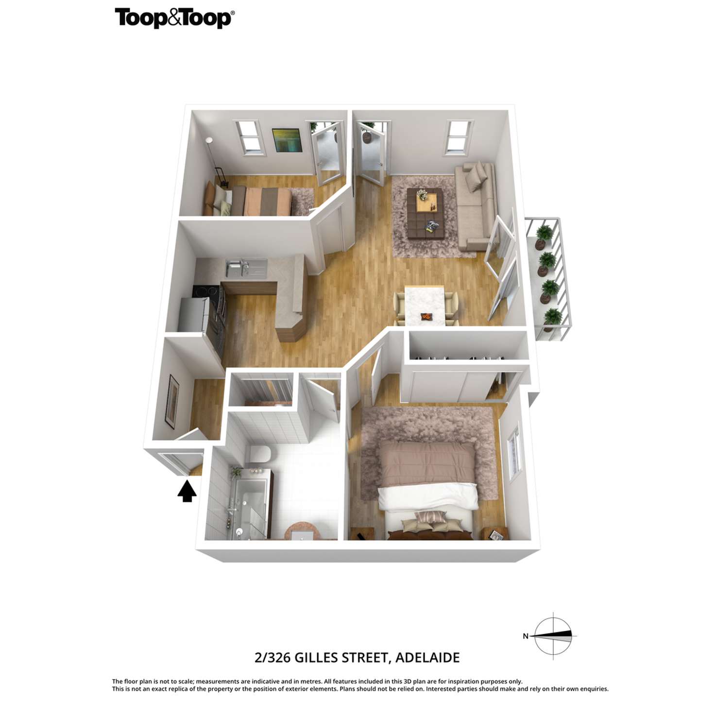Floorplan of Homely apartment listing, 2/326 Gilles Street, Adelaide SA 5000