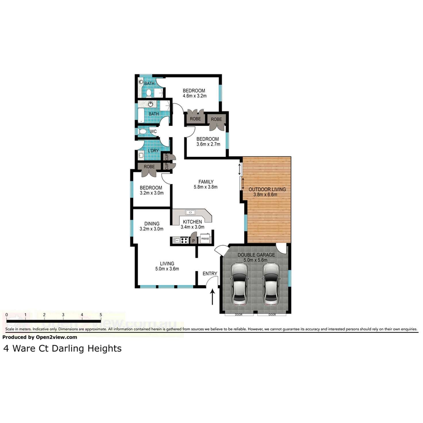 Floorplan of Homely house listing, 4 Ware Court, Darling Heights QLD 4350