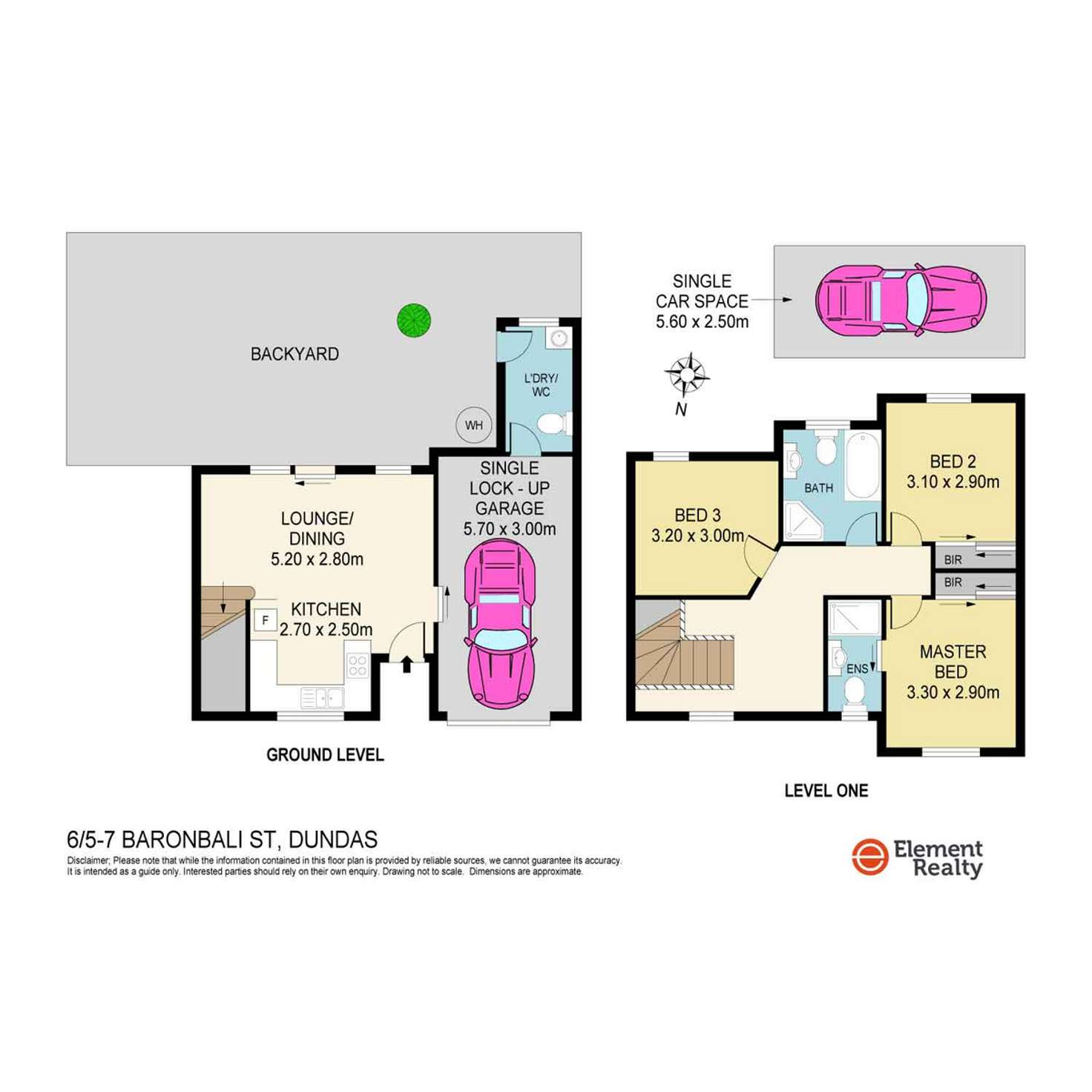 Floorplan of Homely townhouse listing, 6/5-7 Baronbali Street, Dundas NSW 2117