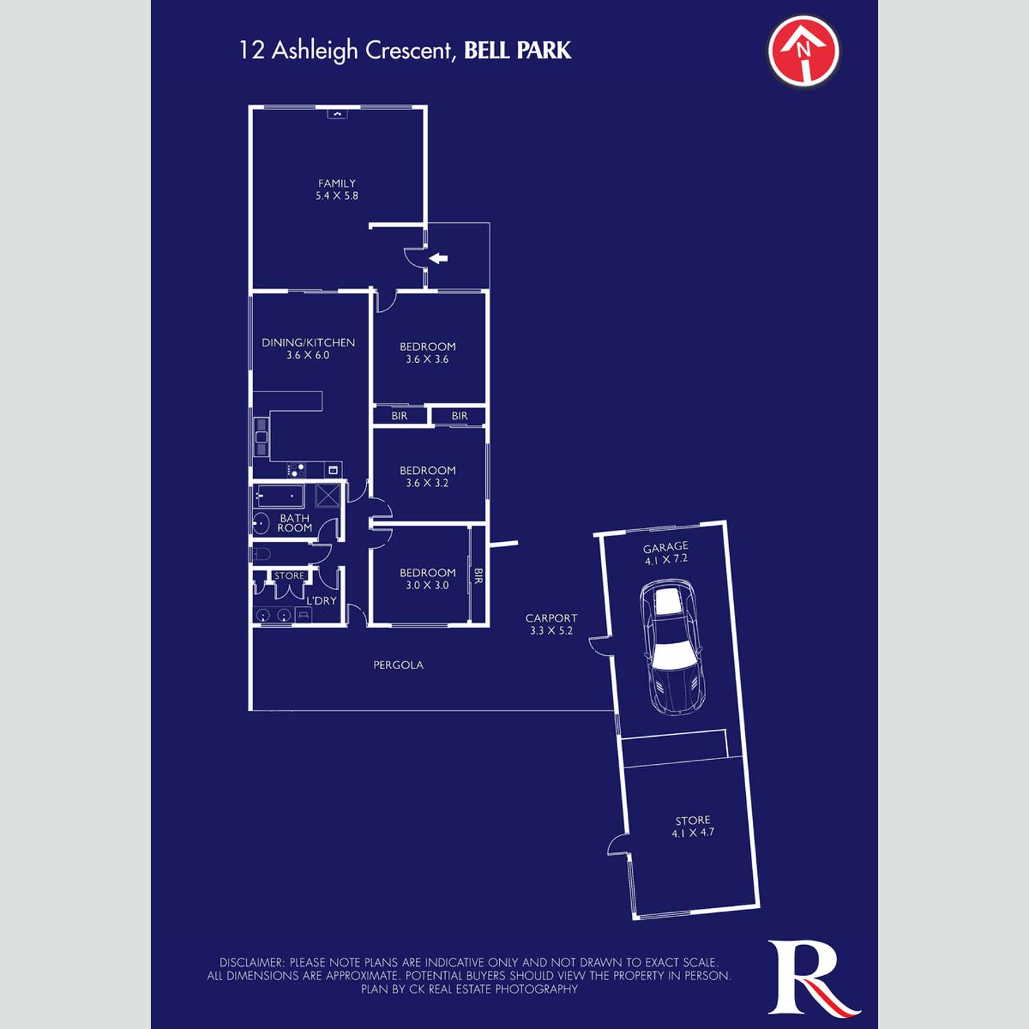 Floorplan of Homely house listing, 12 Ashleigh Crescent, Bell Park VIC 3215