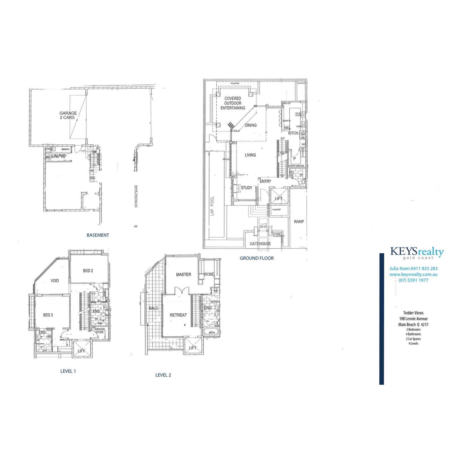 Floorplan of Homely villa listing, 19B Lennie Avenue, Main Beach QLD 4217