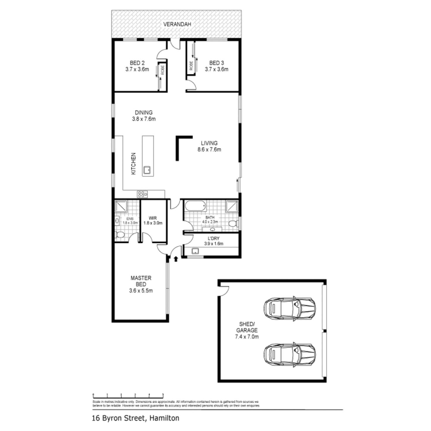 Floorplan of Homely house listing, 16 Byron Street, Hamilton VIC 3300