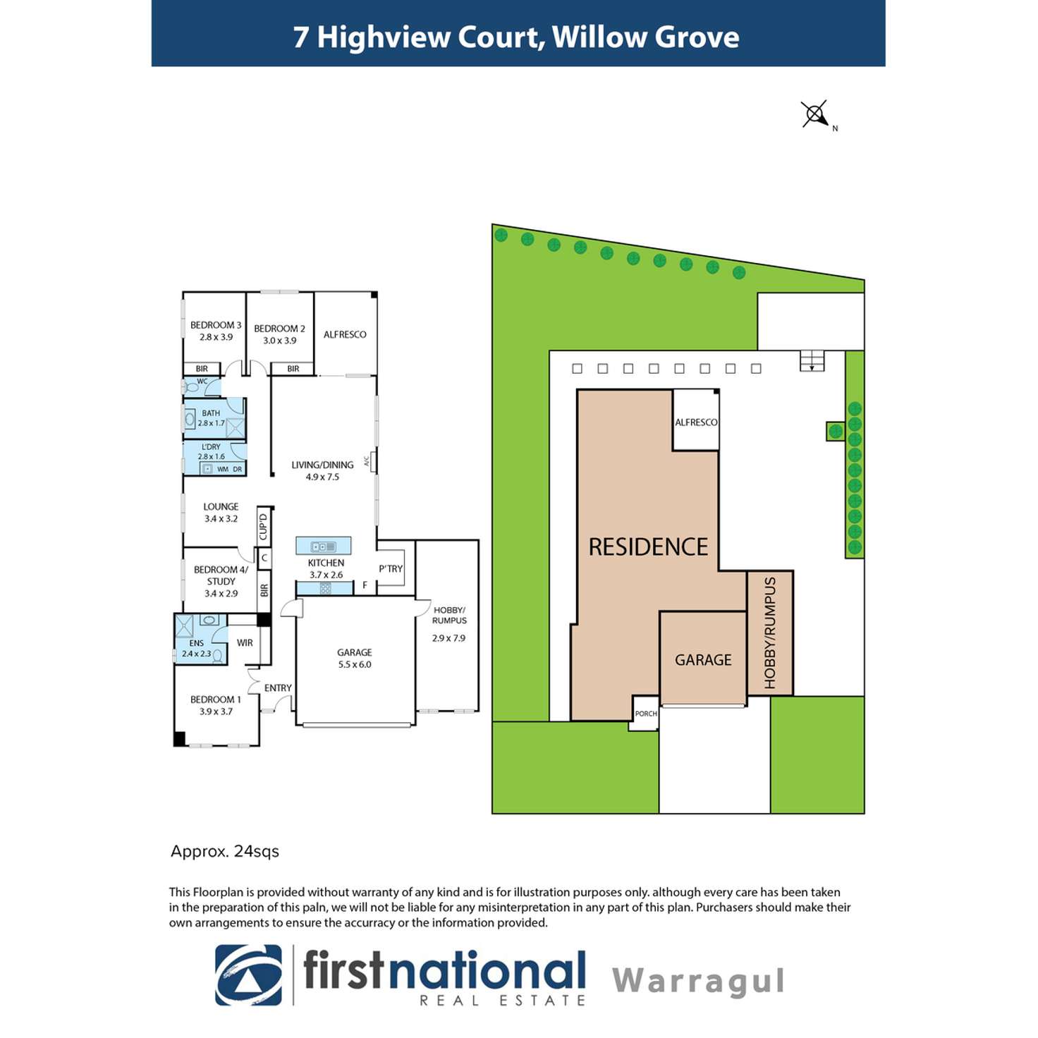 Floorplan of Homely house listing, 7 Highview Court, Willow Grove VIC 3825