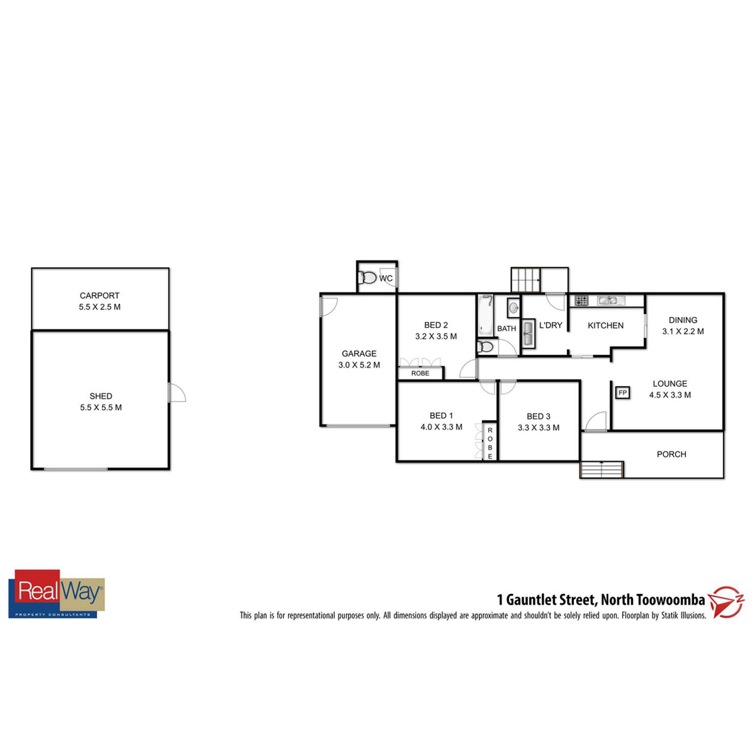 Floorplan of Homely house listing, 1 Gauntlet Street, North Toowoomba QLD 4350