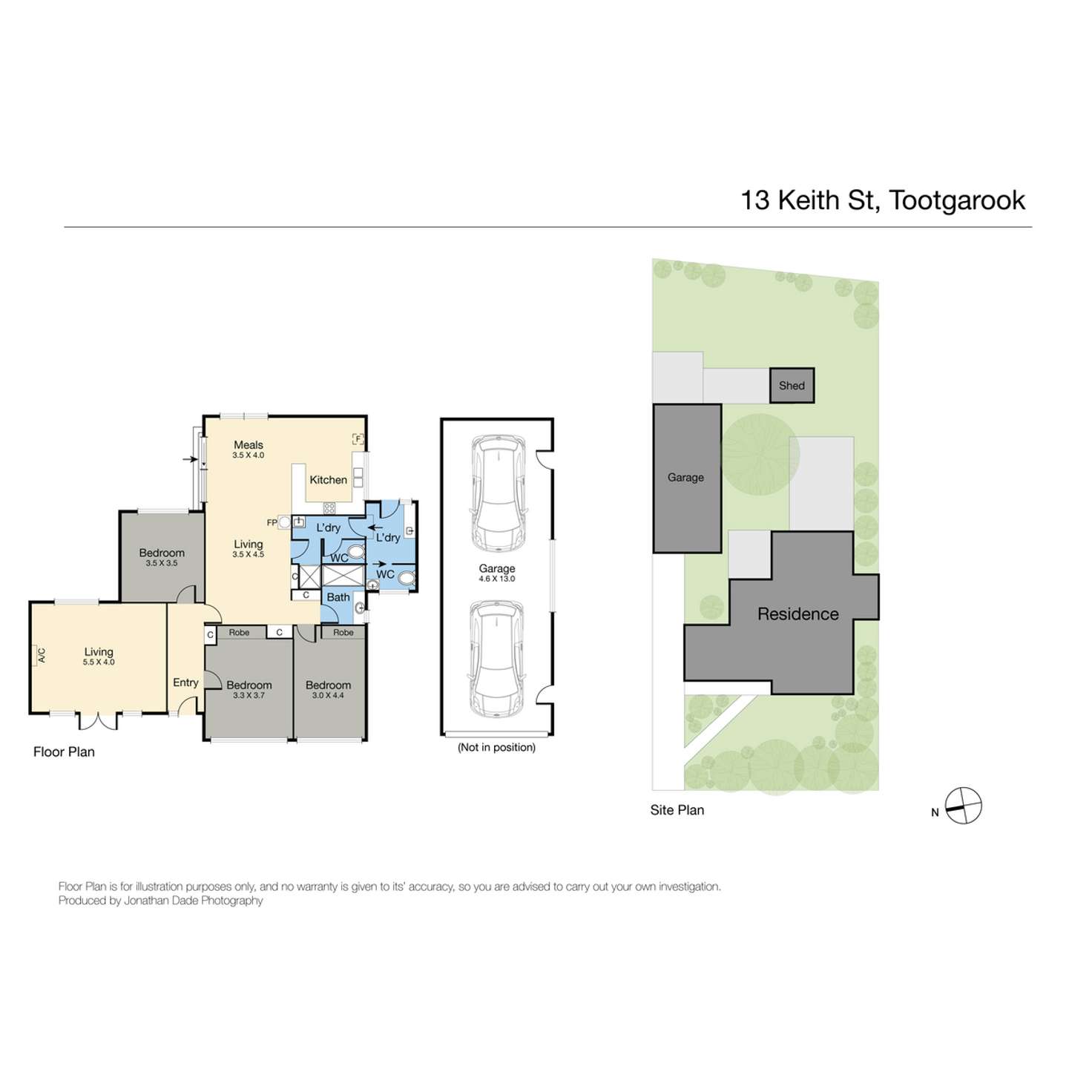 Floorplan of Homely house listing, 13 Keith Street, Tootgarook VIC 3941