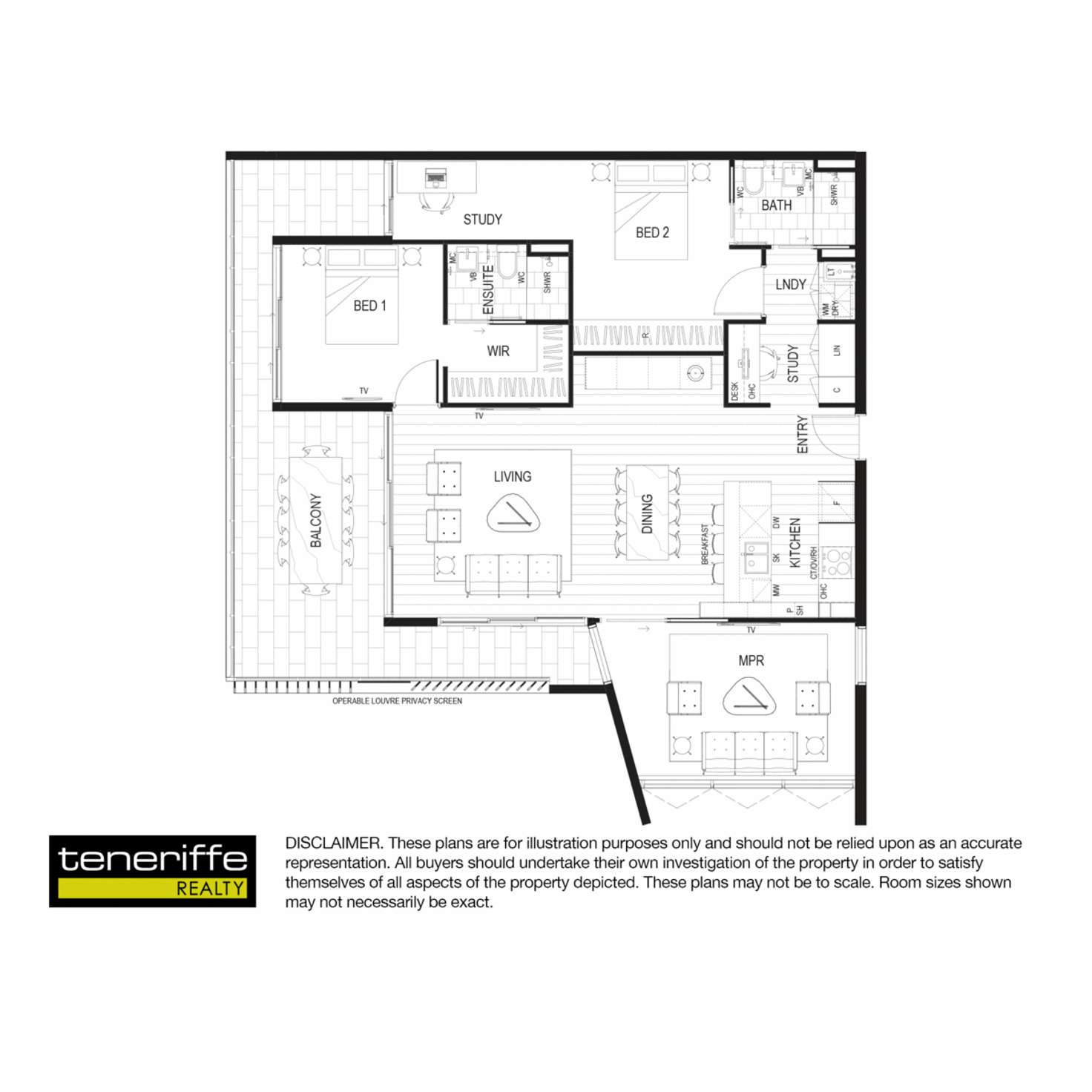 Floorplan of Homely apartment listing, 401/70 Longland Street, Newstead QLD 4006