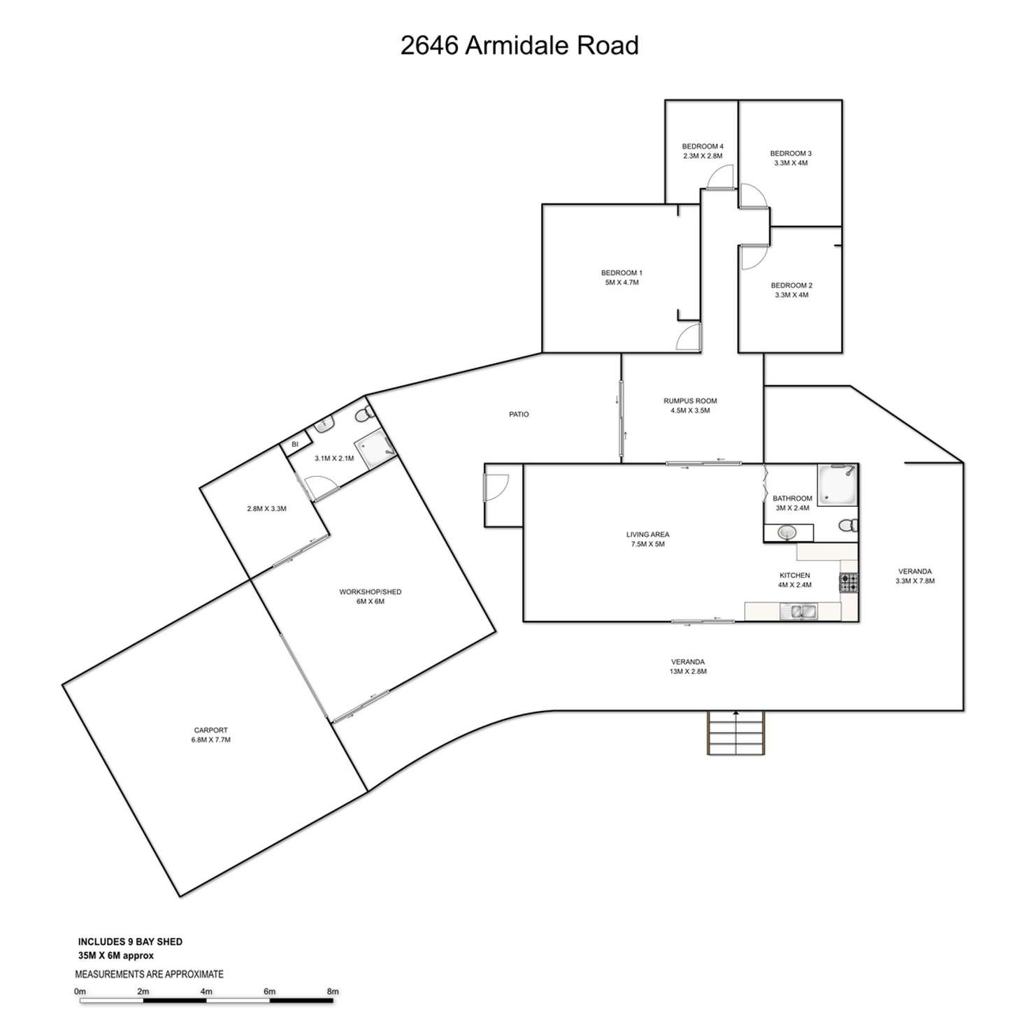 Floorplan of Homely lifestyle listing, 2646 Armidale Road, Blaxlands Creek NSW 2460