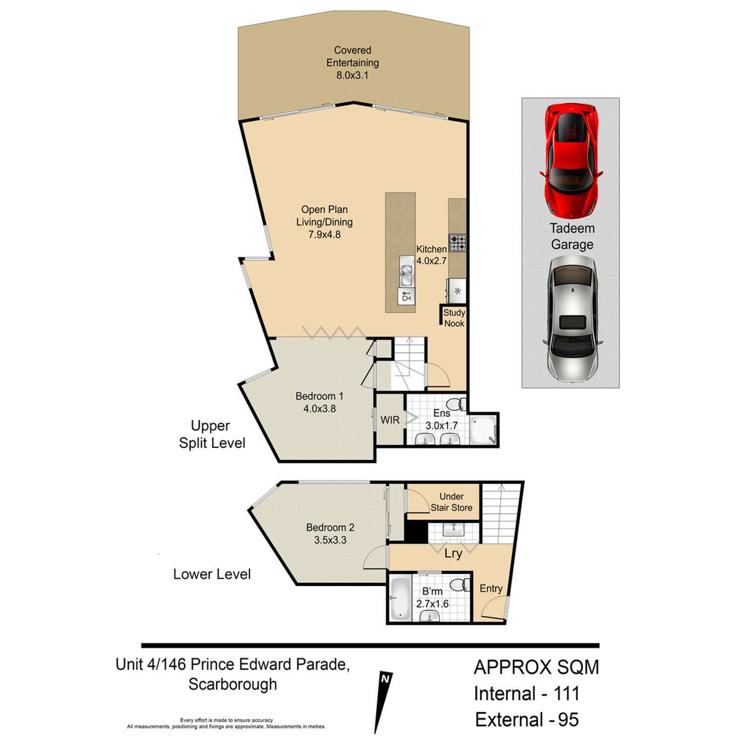 Floorplan of Homely apartment listing, 4/146 Prince Edward Parade, Scarborough QLD 4020