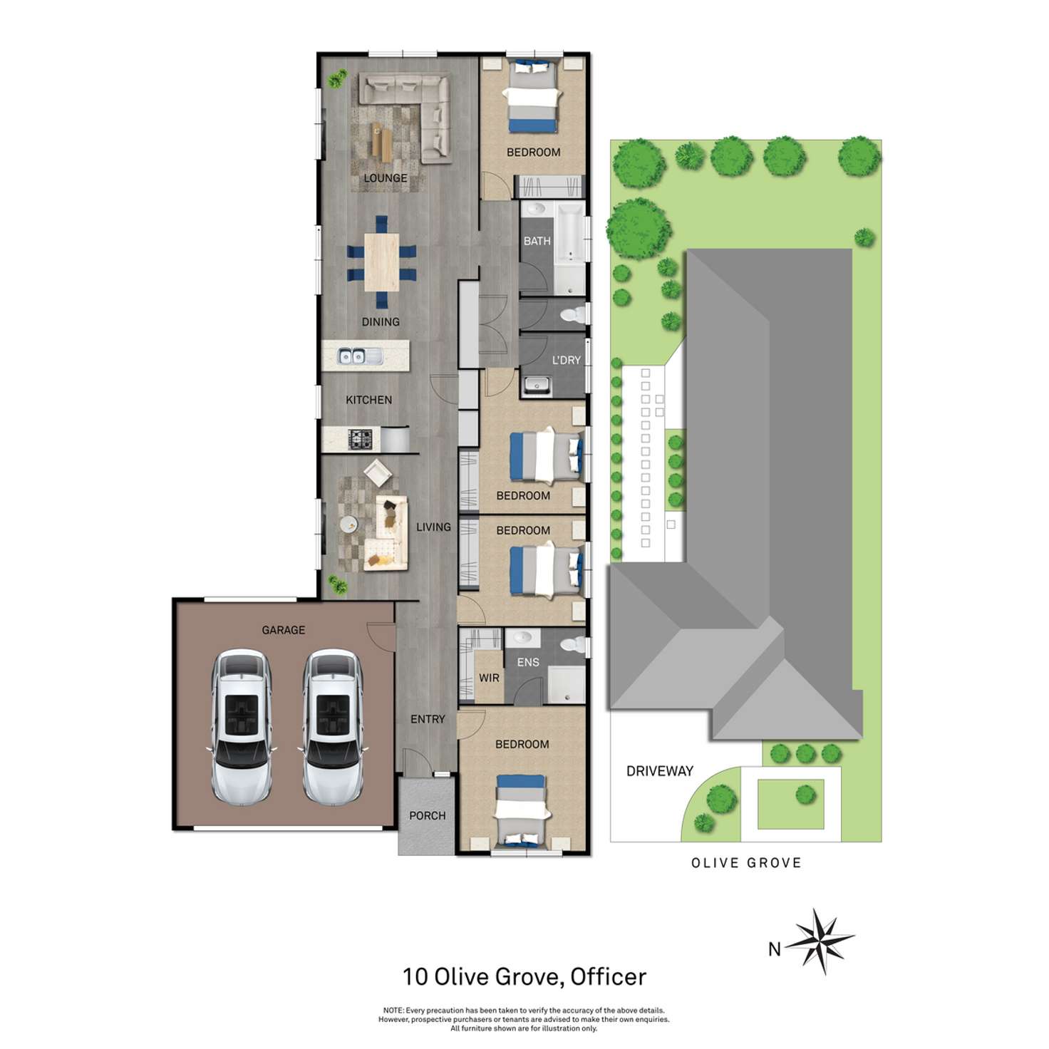 Floorplan of Homely house listing, 10 Olive Grove, Officer VIC 3809