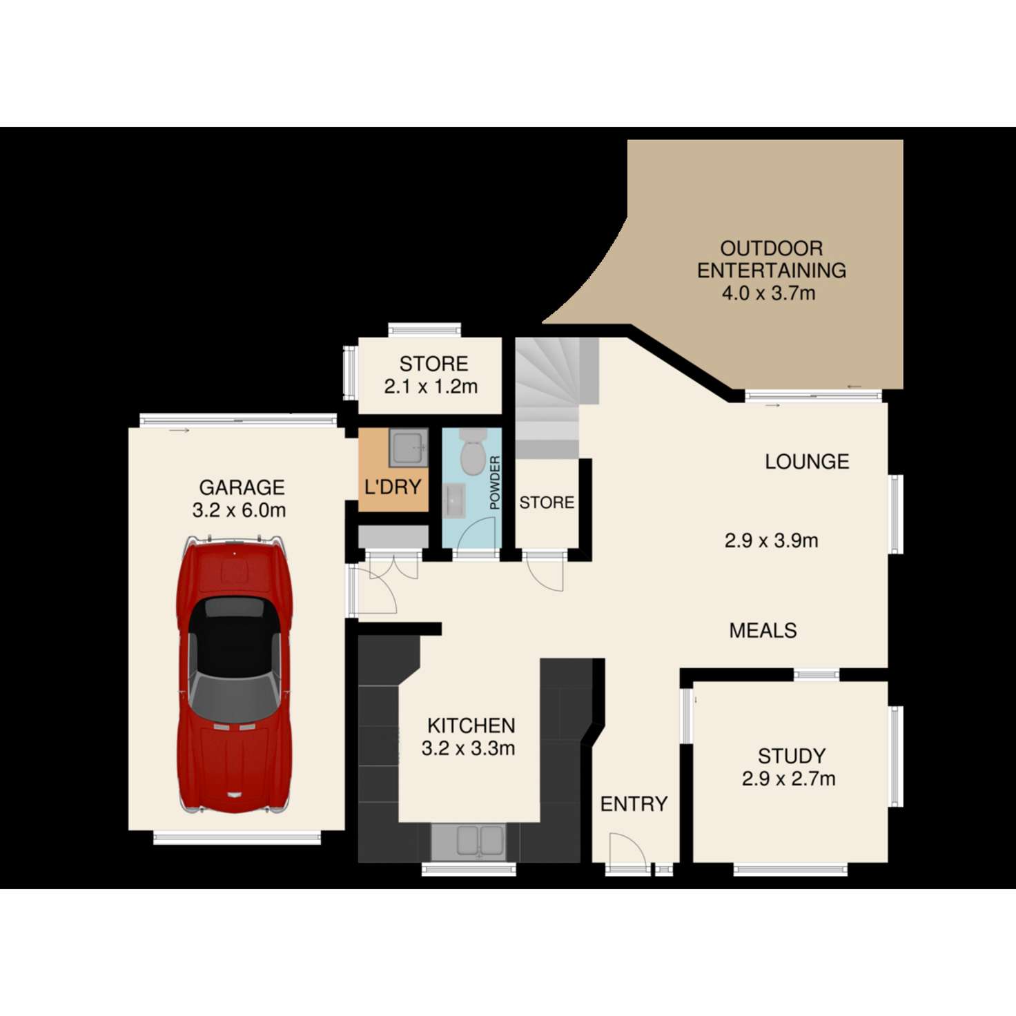 Floorplan of Homely townhouse listing, 3/77 Anzac Road, Carina Heights QLD 4152