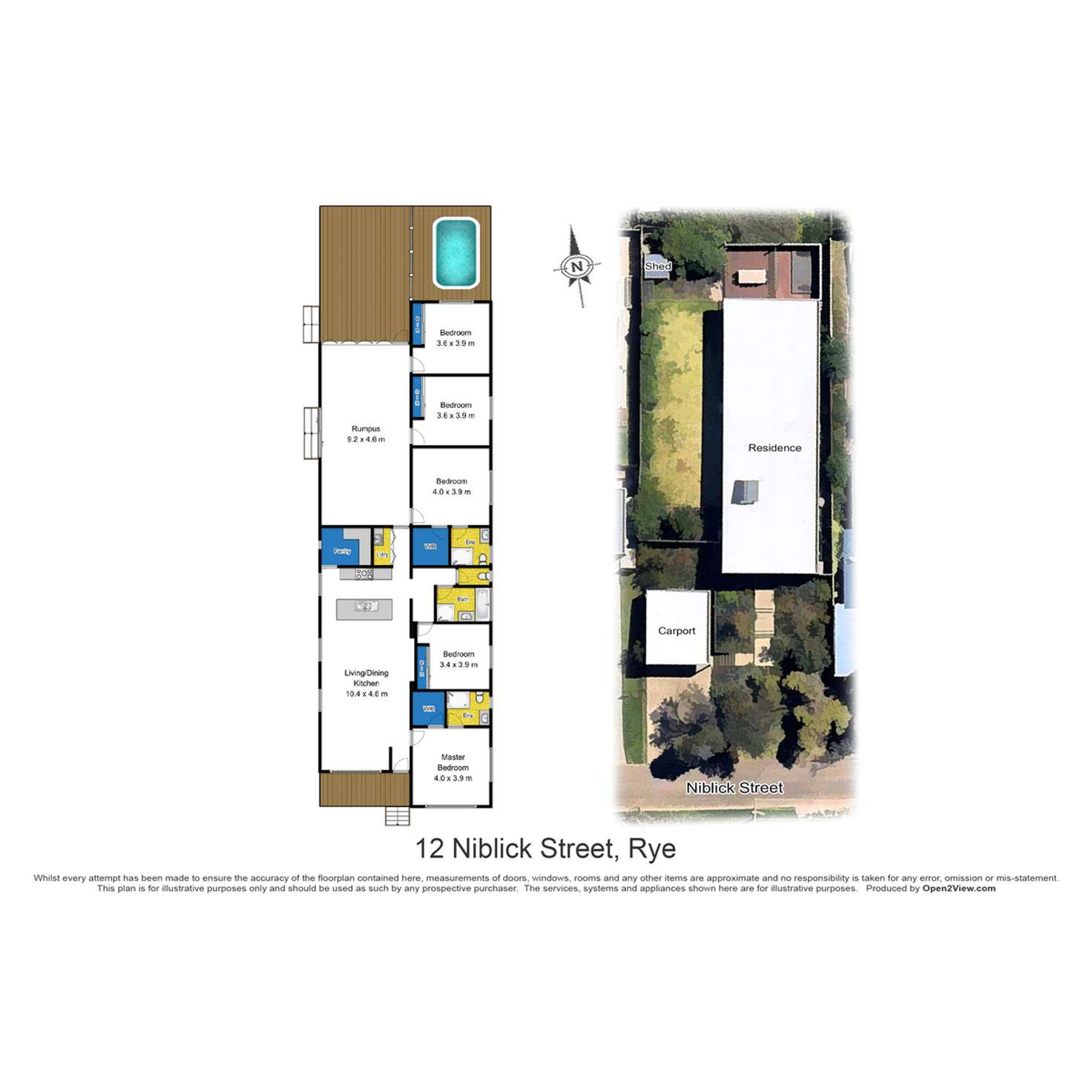 Floorplan of Homely house listing, 12 Niblick Street, Rye VIC 3941