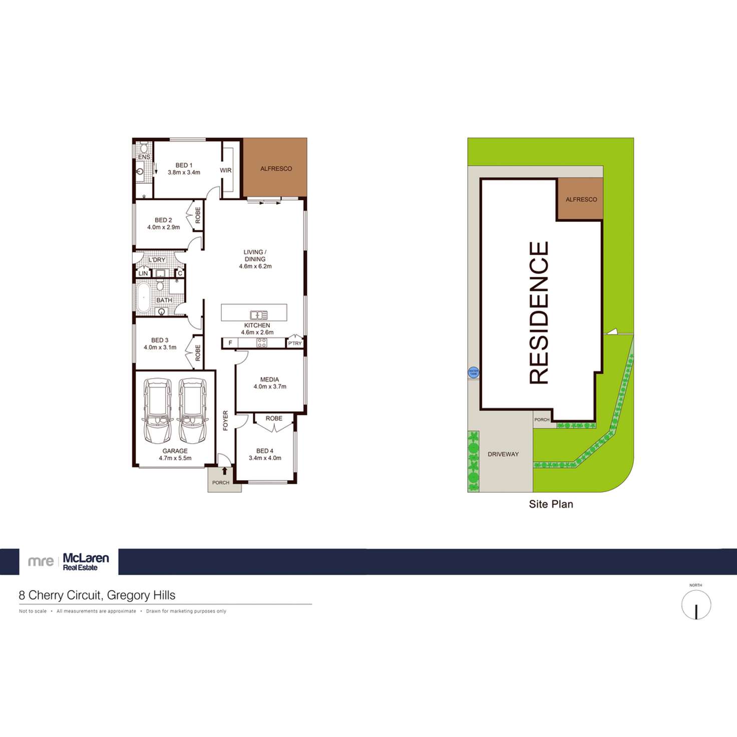 Floorplan of Homely house listing, 8 Cherry Circuit, Gregory Hills NSW 2557