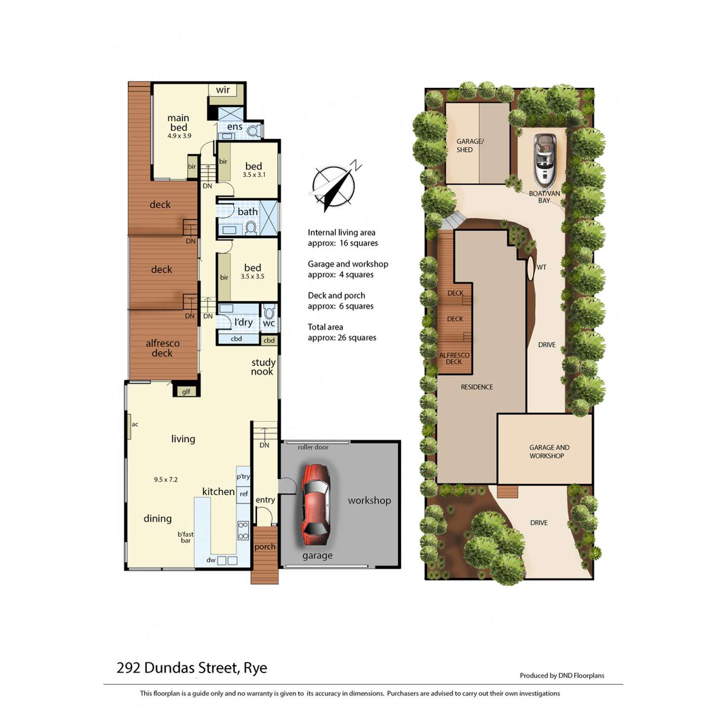 Floorplan of Homely house listing, 292 Dundas Street, Rye VIC 3941