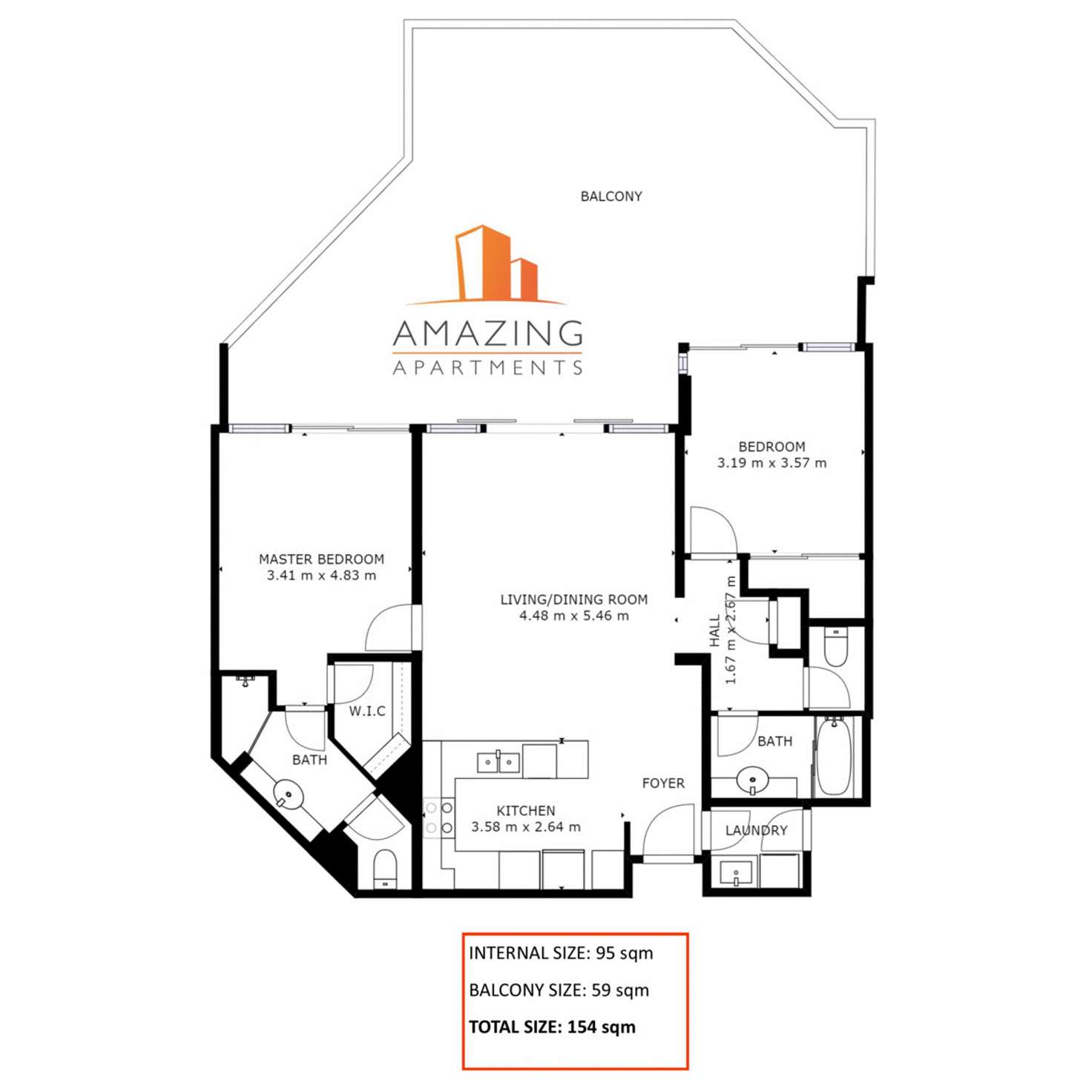 Floorplan of Homely apartment listing, 6/45 Deakin Street, Kangaroo Point QLD 4169