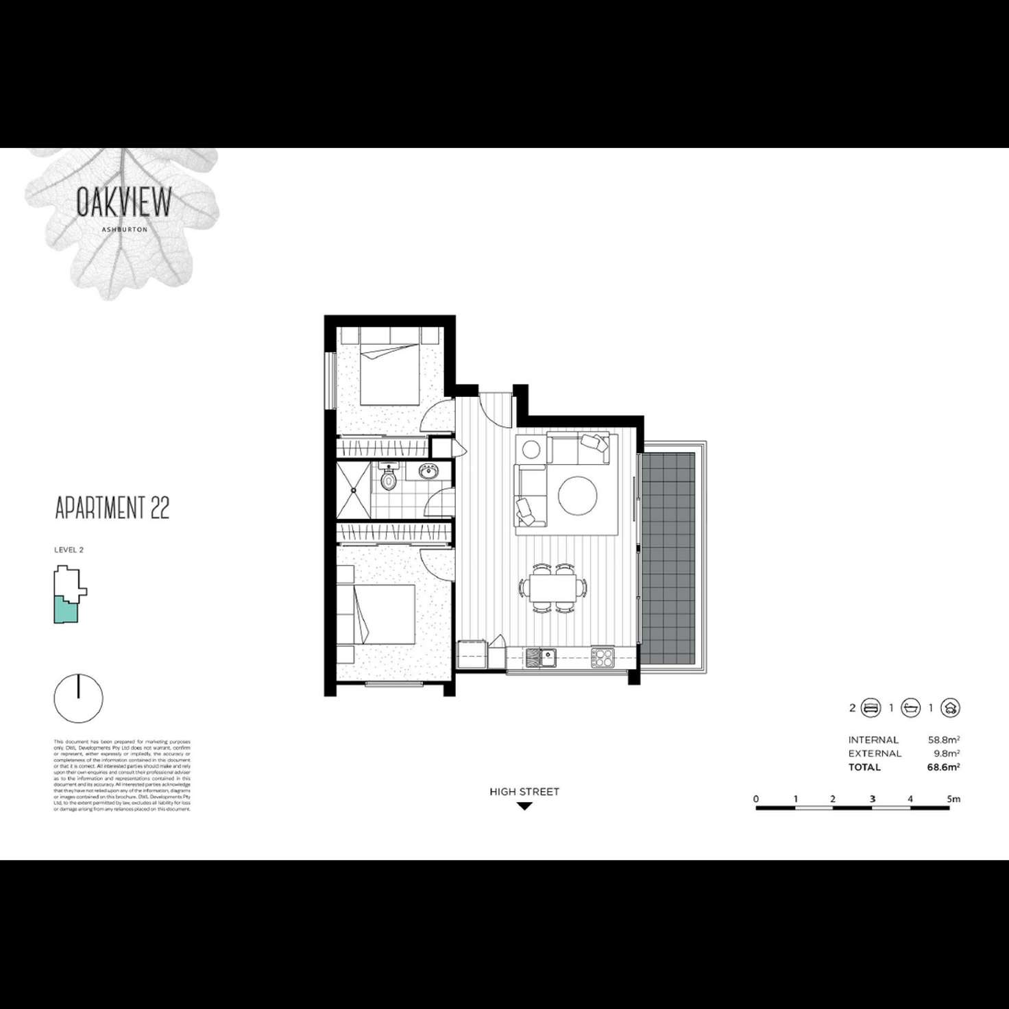 Floorplan of Homely apartment listing, 201/313 High Street, Ashburton VIC 3147