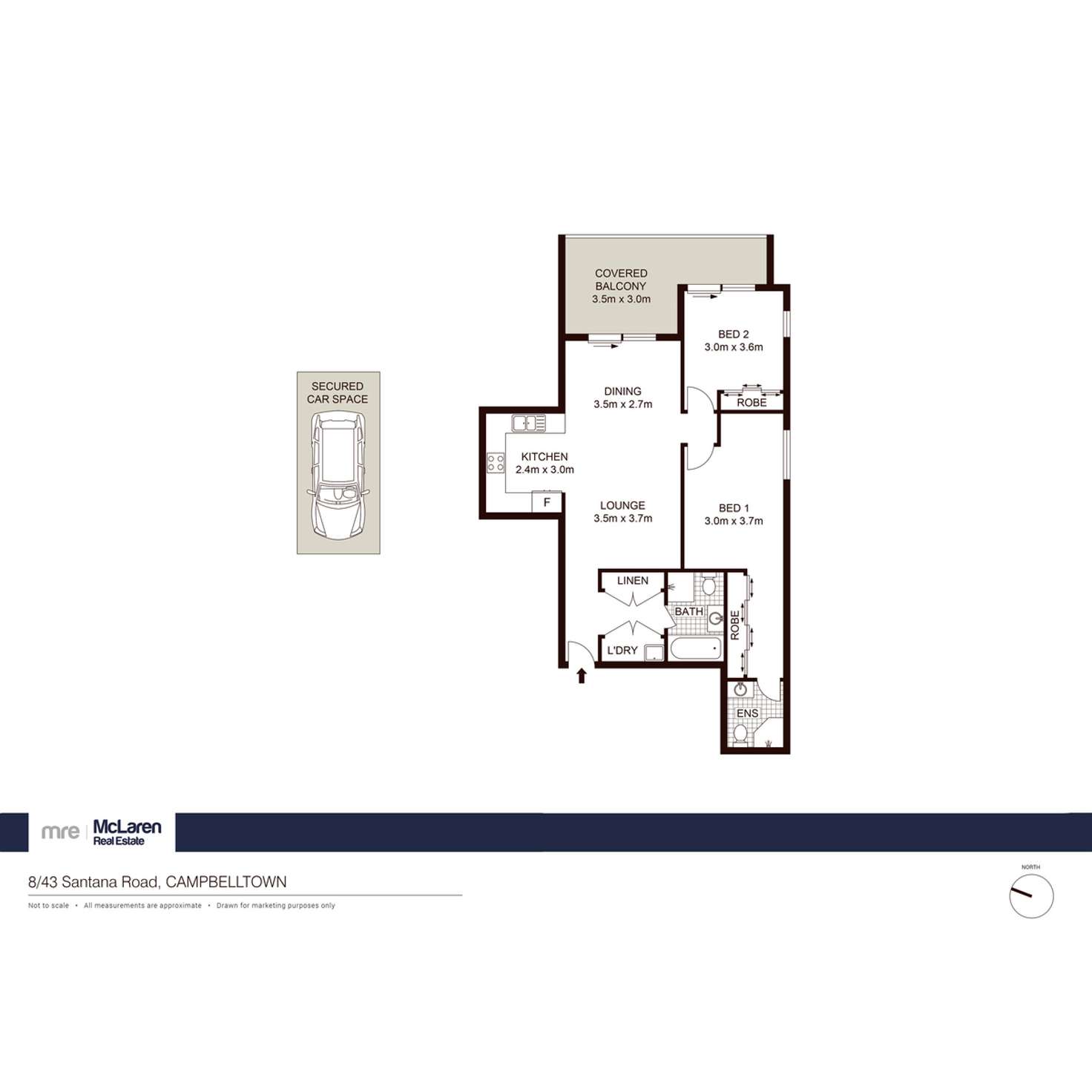 Floorplan of Homely unit listing, 8/43 Santana Road, Campbelltown NSW 2560