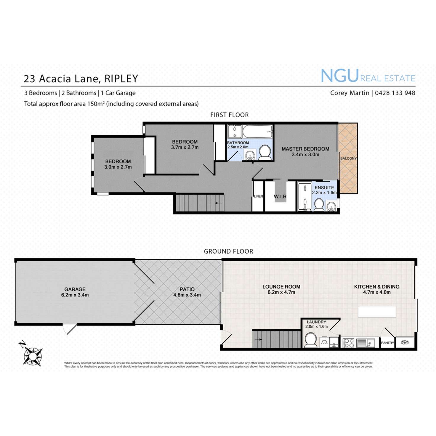 Floorplan of Homely townhouse listing, 23 Acacia Lane, Ripley QLD 4306