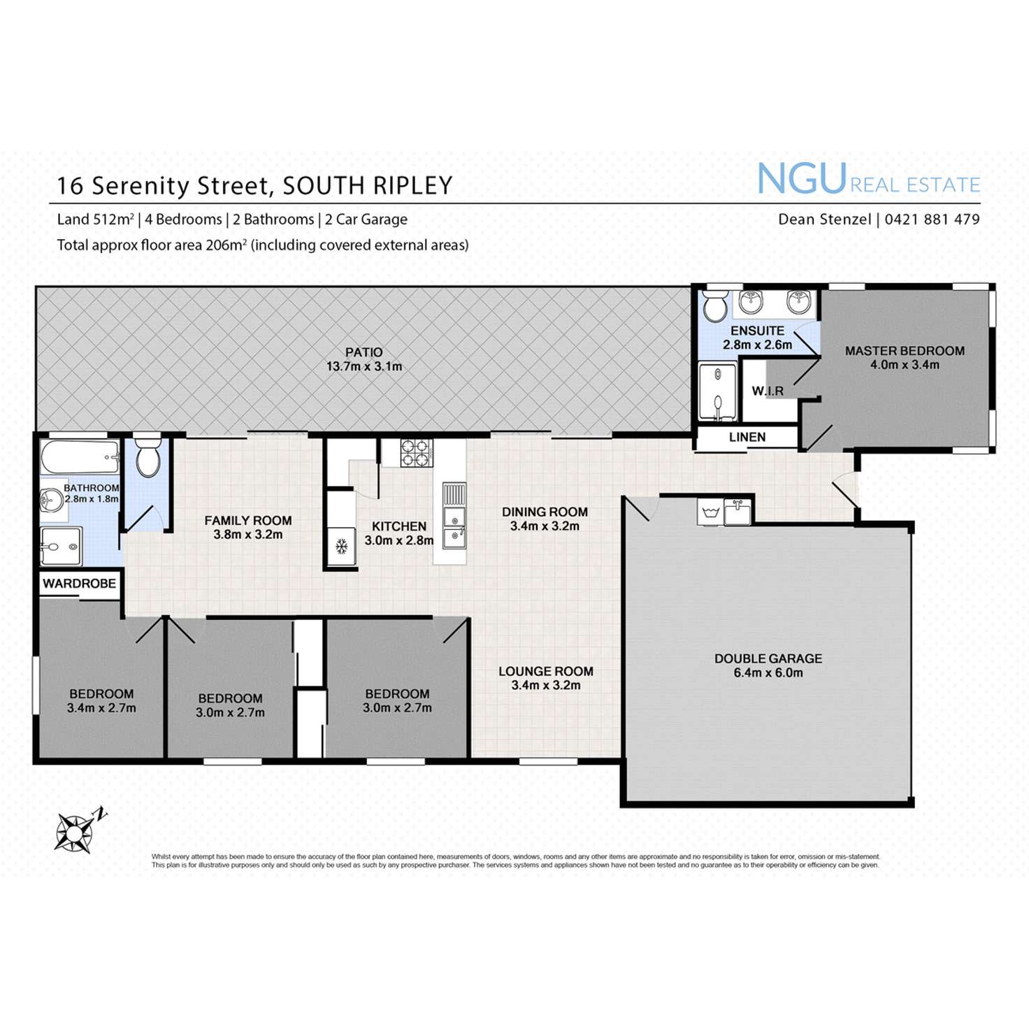 Floorplan of Homely house listing, 16 Serenity Street, South Ripley QLD 4306