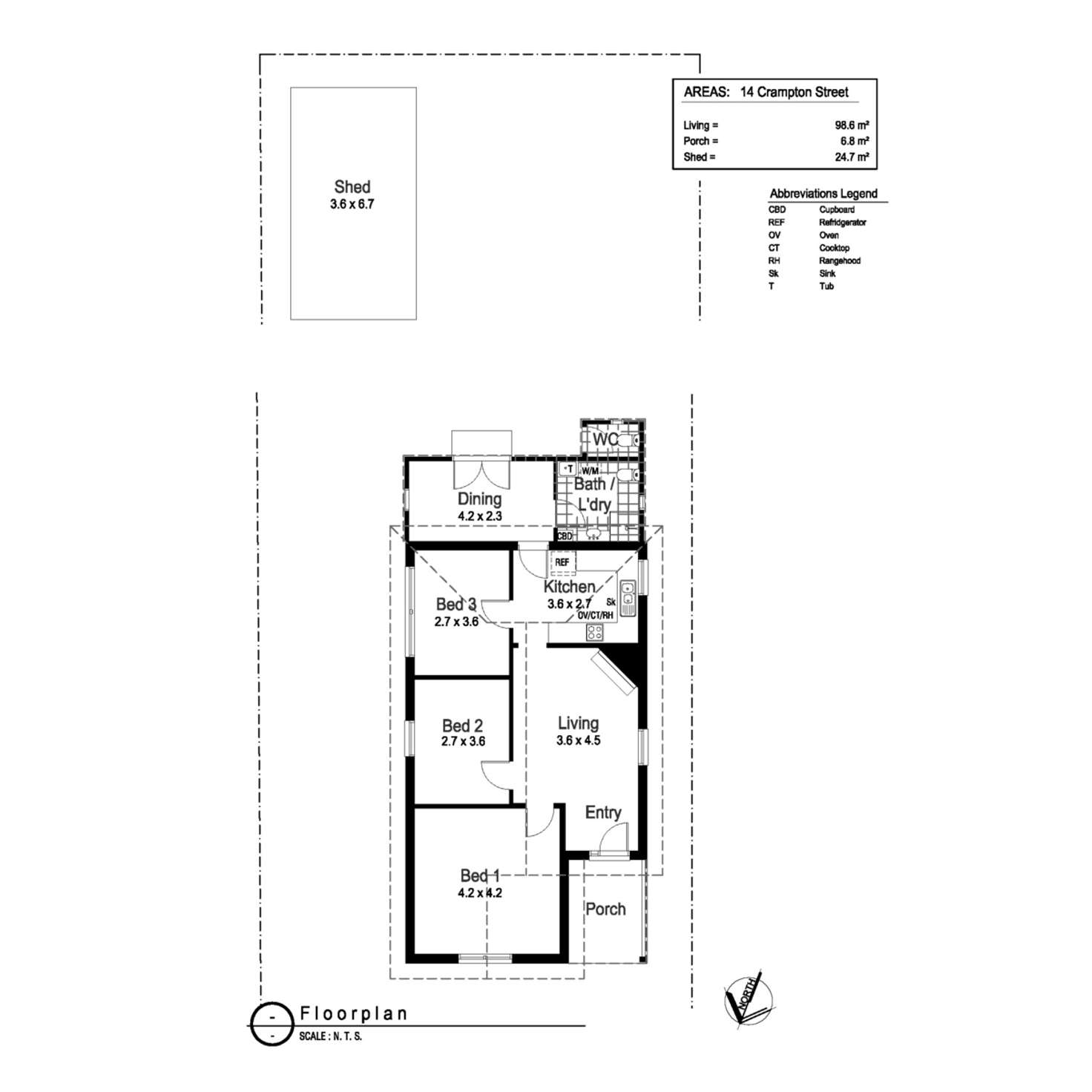 Floorplan of Homely house listing, 14 Crampton Street, Wagga Wagga NSW 2650