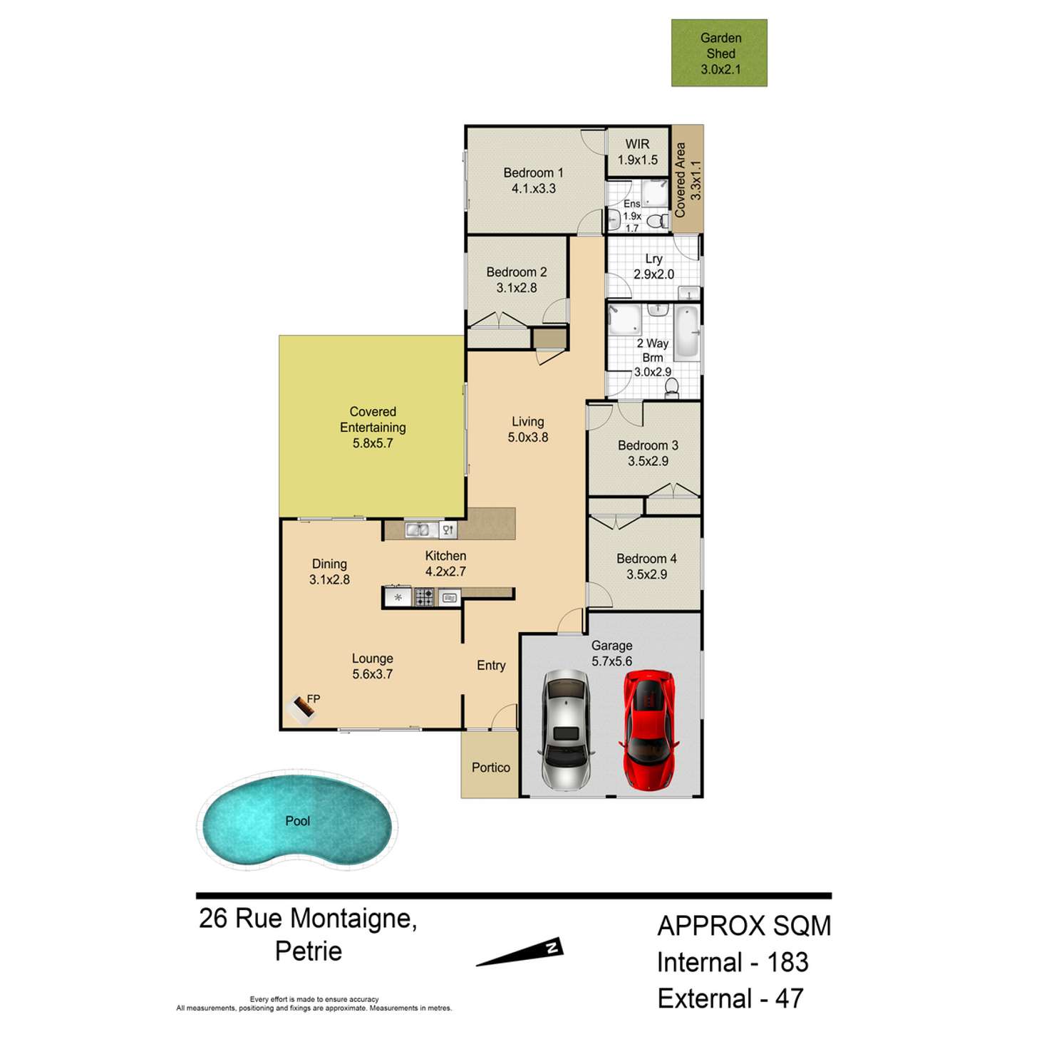 Floorplan of Homely house listing, 26 Rue Montaigne, Petrie QLD 4502