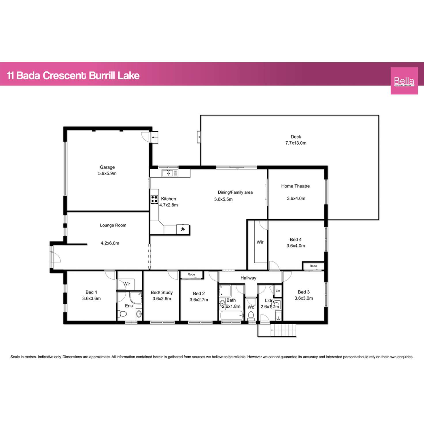 Floorplan of Homely house listing, 11 Bada Crescent, Burrill Lake NSW 2539