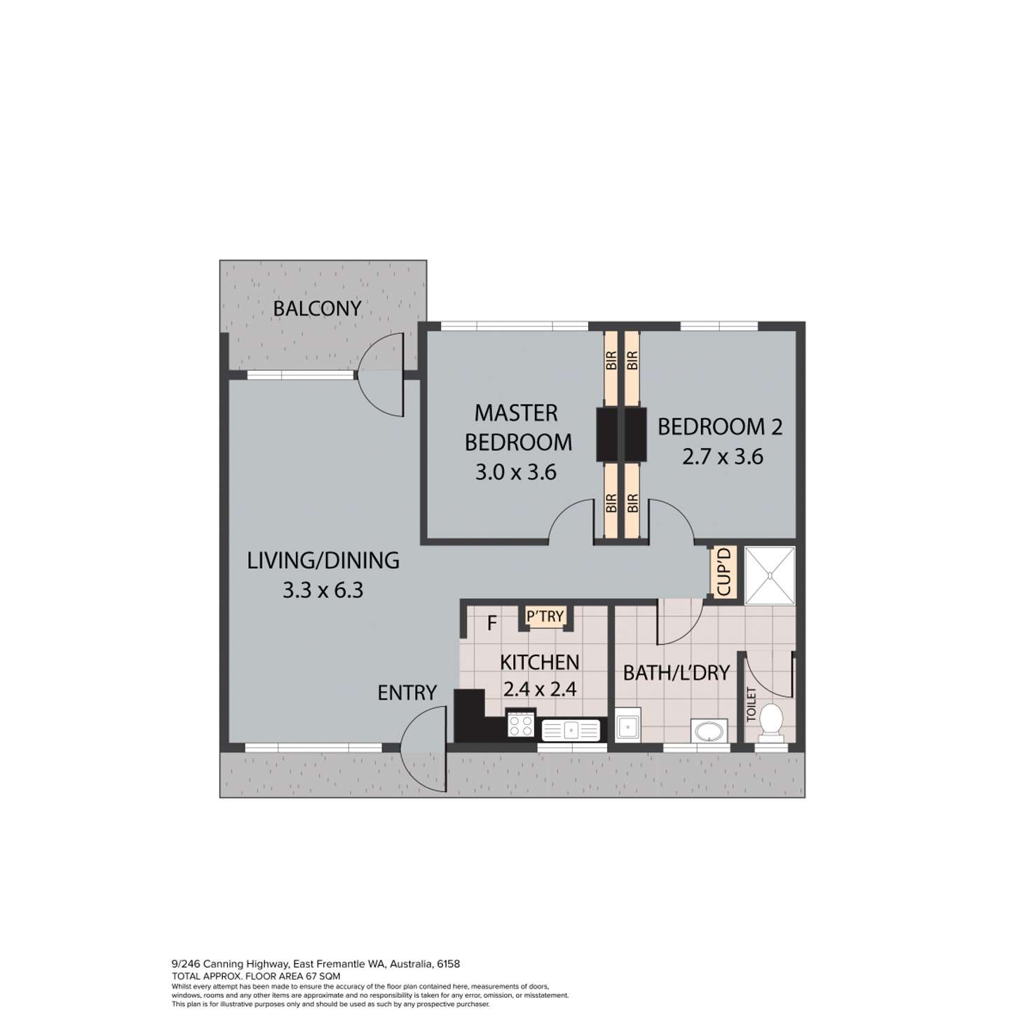 Floorplan of Homely apartment listing, 9/426 Canning Highway, Attadale WA 6156