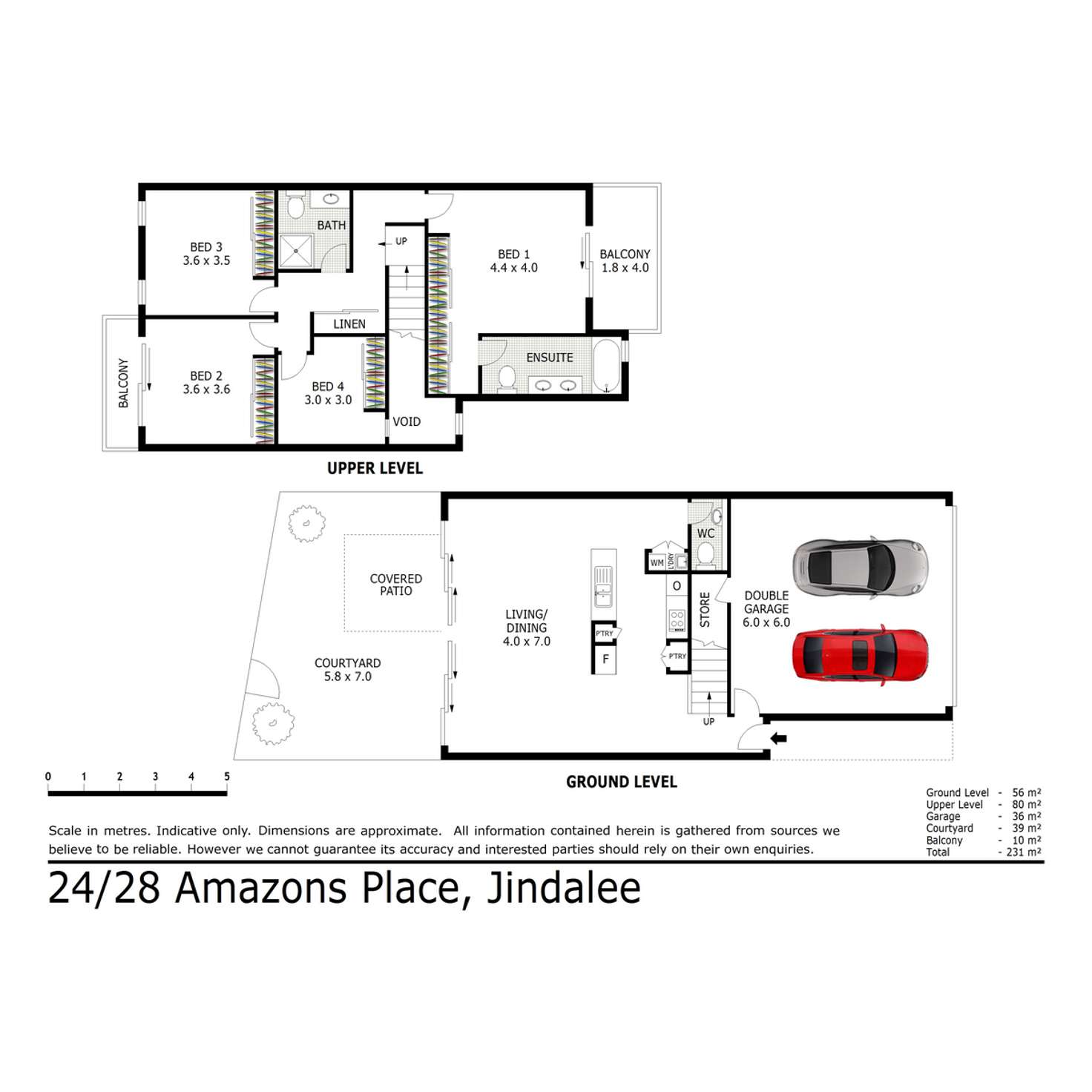 Floorplan of Homely townhouse listing, 24/28 Amazons Place, Jindalee QLD 4074