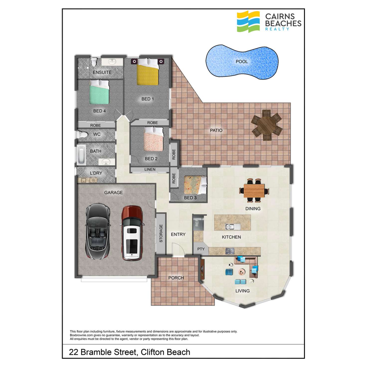 Floorplan of Homely house listing, 22 Bramble Street, Clifton Beach QLD 4879