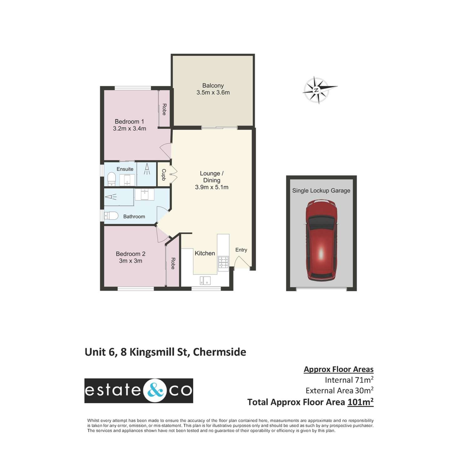Floorplan of Homely apartment listing, 6/8 Kingsmill Street, Chermside QLD 4032