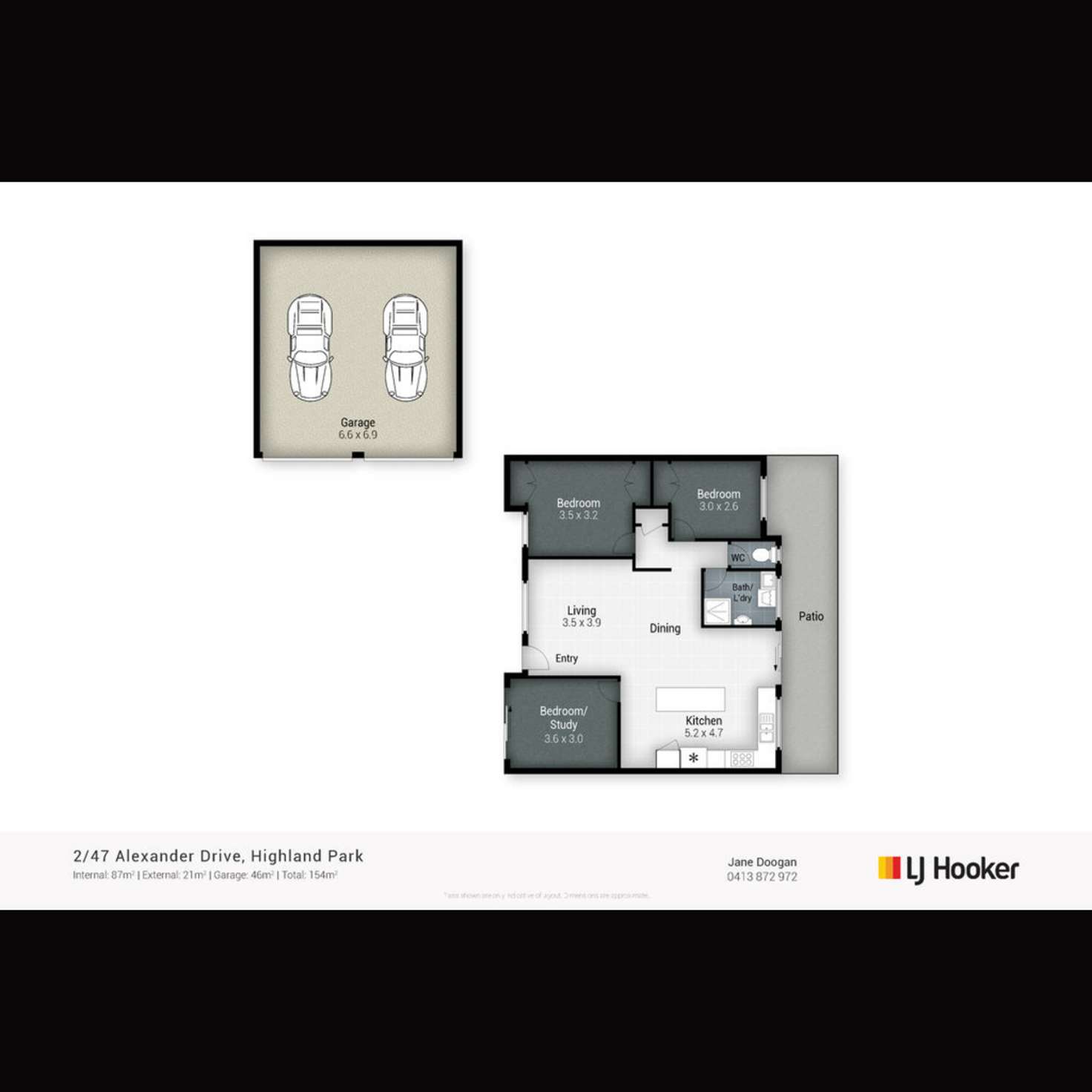 Floorplan of Homely semiDetached listing, 2/47 Alexander Drive, Highland Park QLD 4211