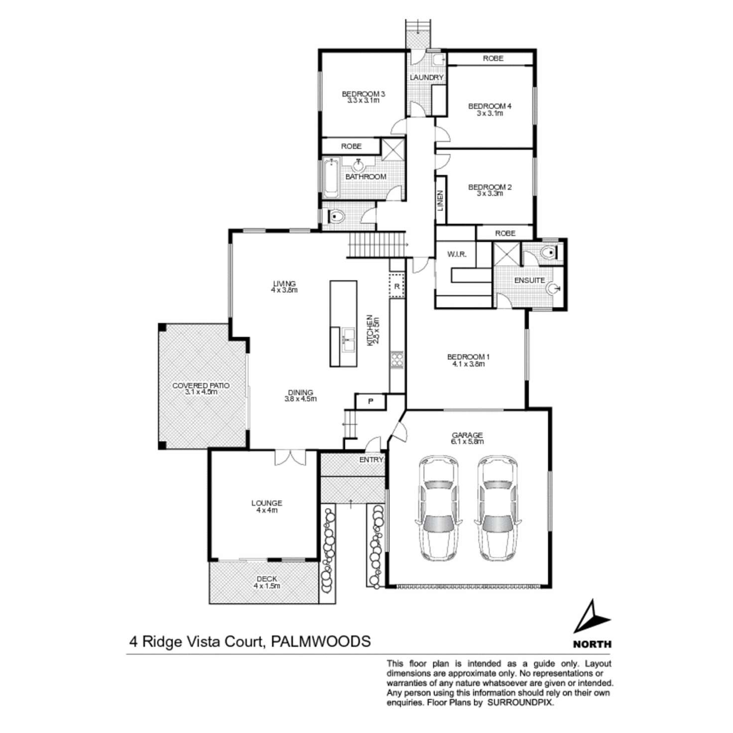 Floorplan of Homely house listing, 4 Ridge Vista Court, Palmwoods QLD 4555