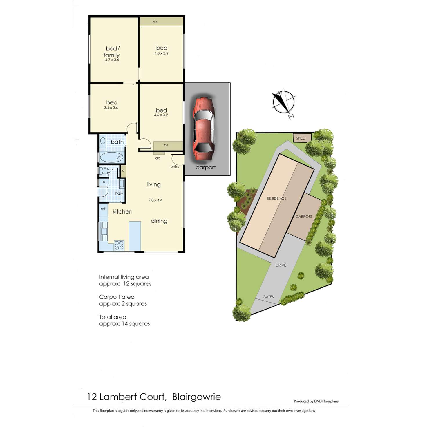 Floorplan of Homely house listing, 12 Lambert Court, Blairgowrie VIC 3942