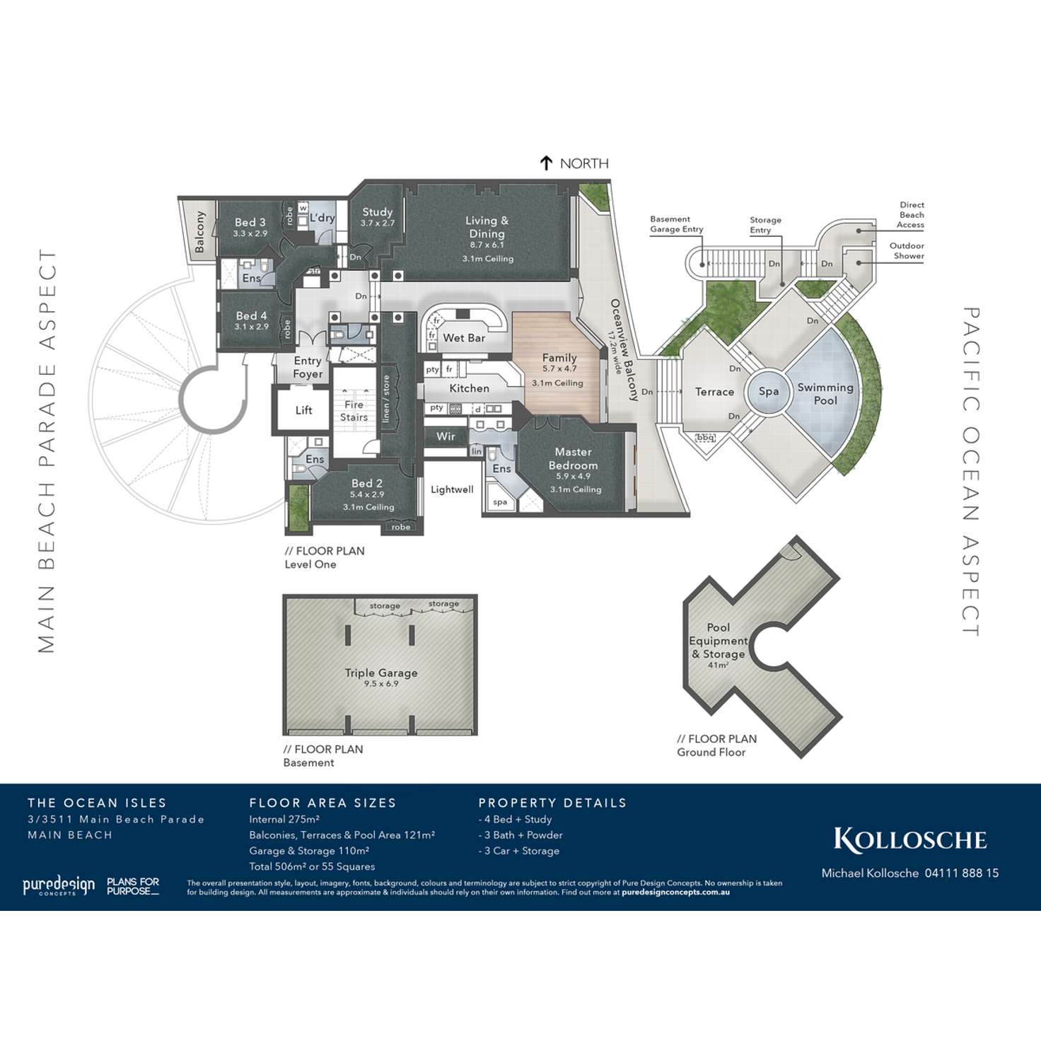 Floorplan of Homely apartment listing, 3/3511 Main Beach Parade, Main Beach QLD 4217