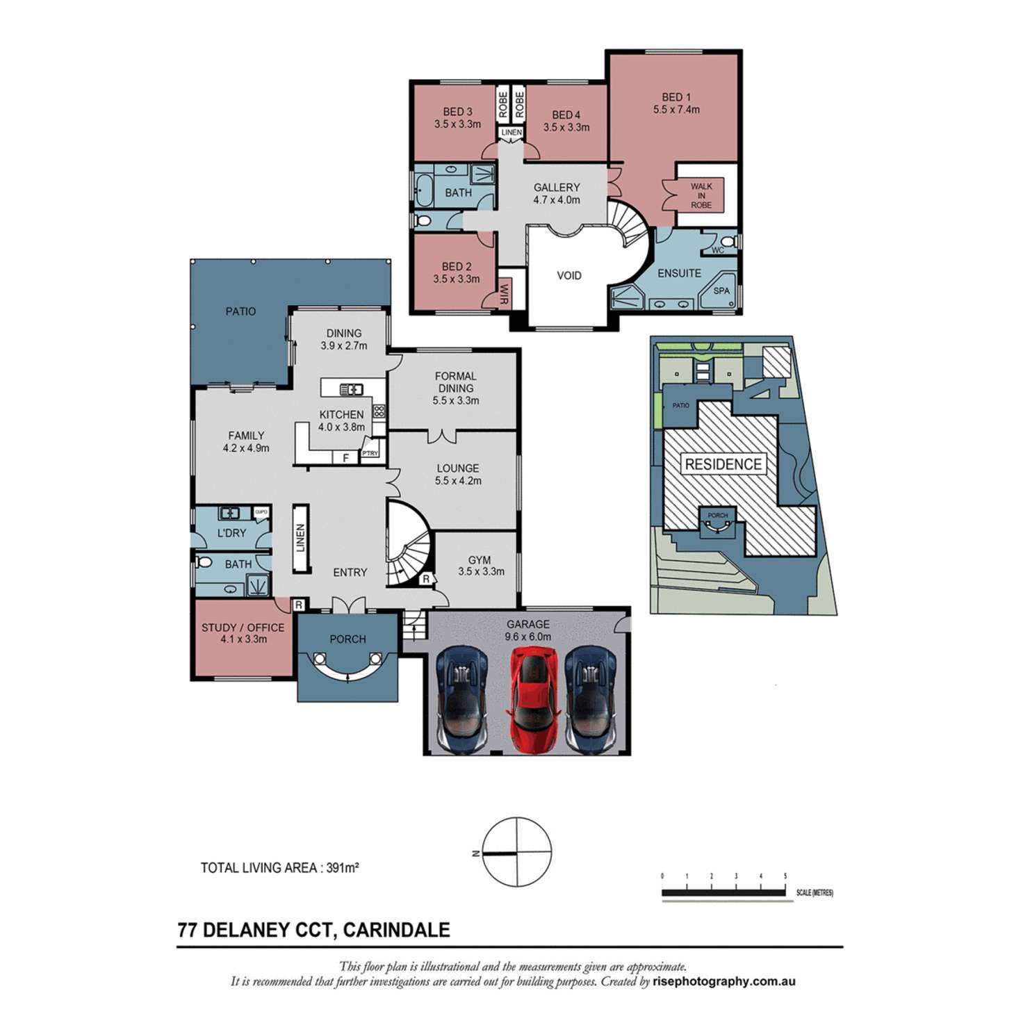 Floorplan of Homely house listing, 77 Delaney Circuit, Carindale QLD 4152