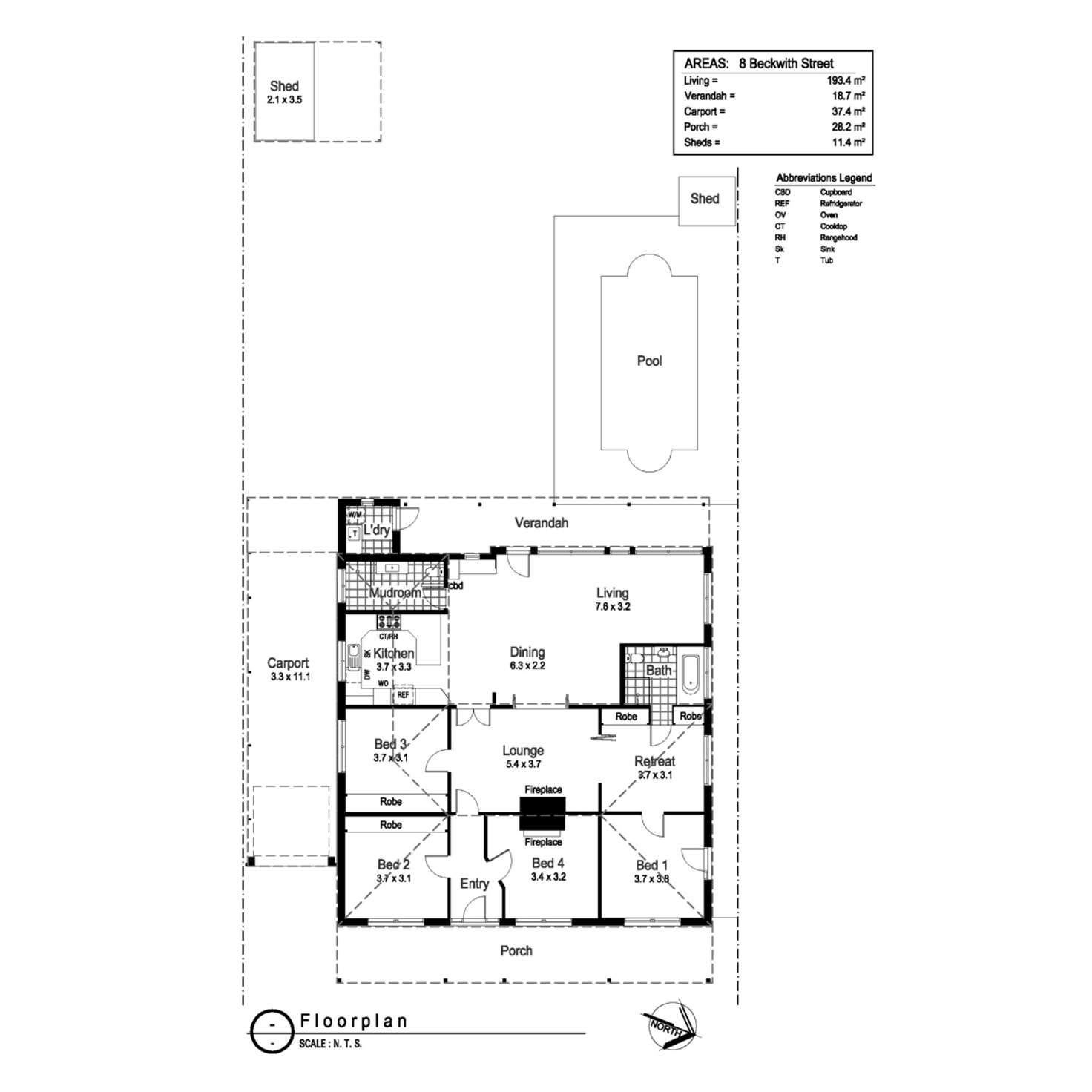 Floorplan of Homely house listing, 8 Beckwith Street, Wagga Wagga NSW 2650