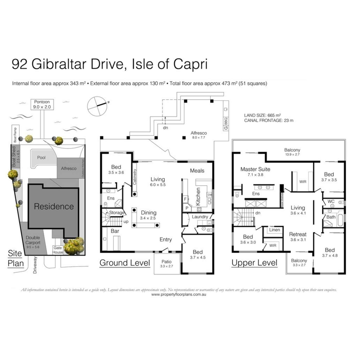 Floorplan of Homely house listing, 92 Gibraltar Drive, Isle Of Capri QLD 4217